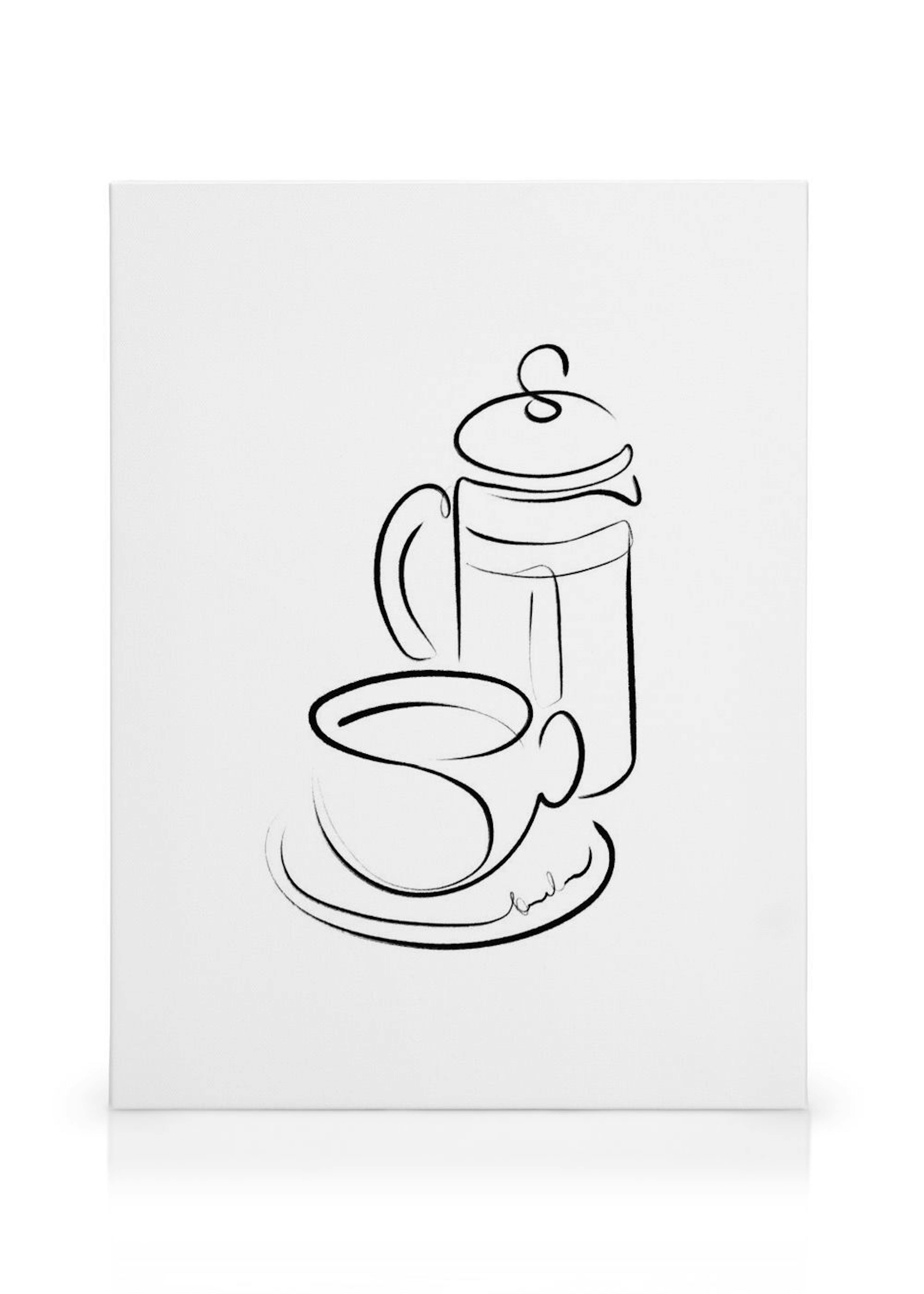 Coffee Line Art Toile thumbnail