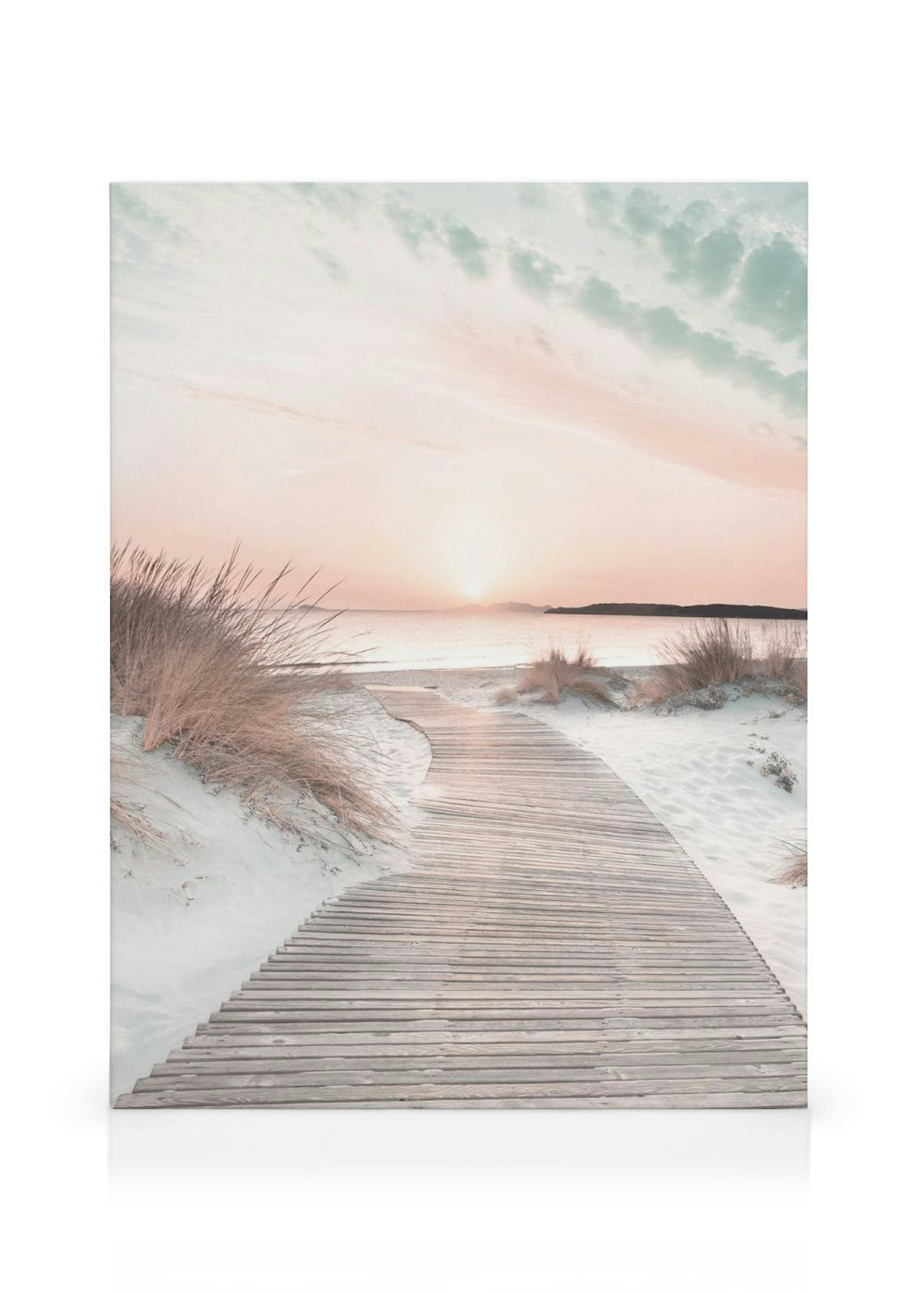 Chemin au Soleil Couchant Toile thumbnail