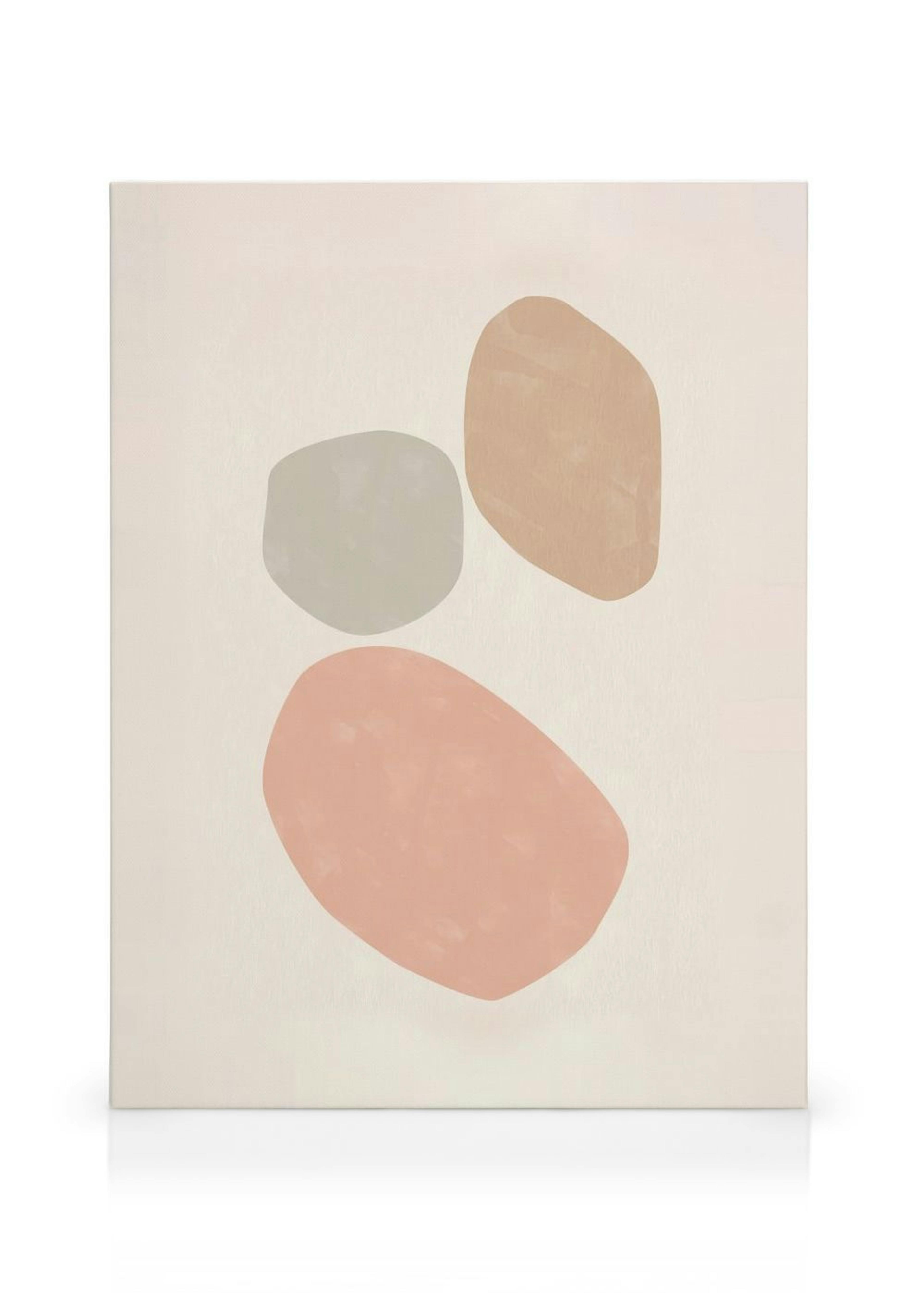 Pinke und Beige Abstrakt No2 Leinwandbild thumbnail