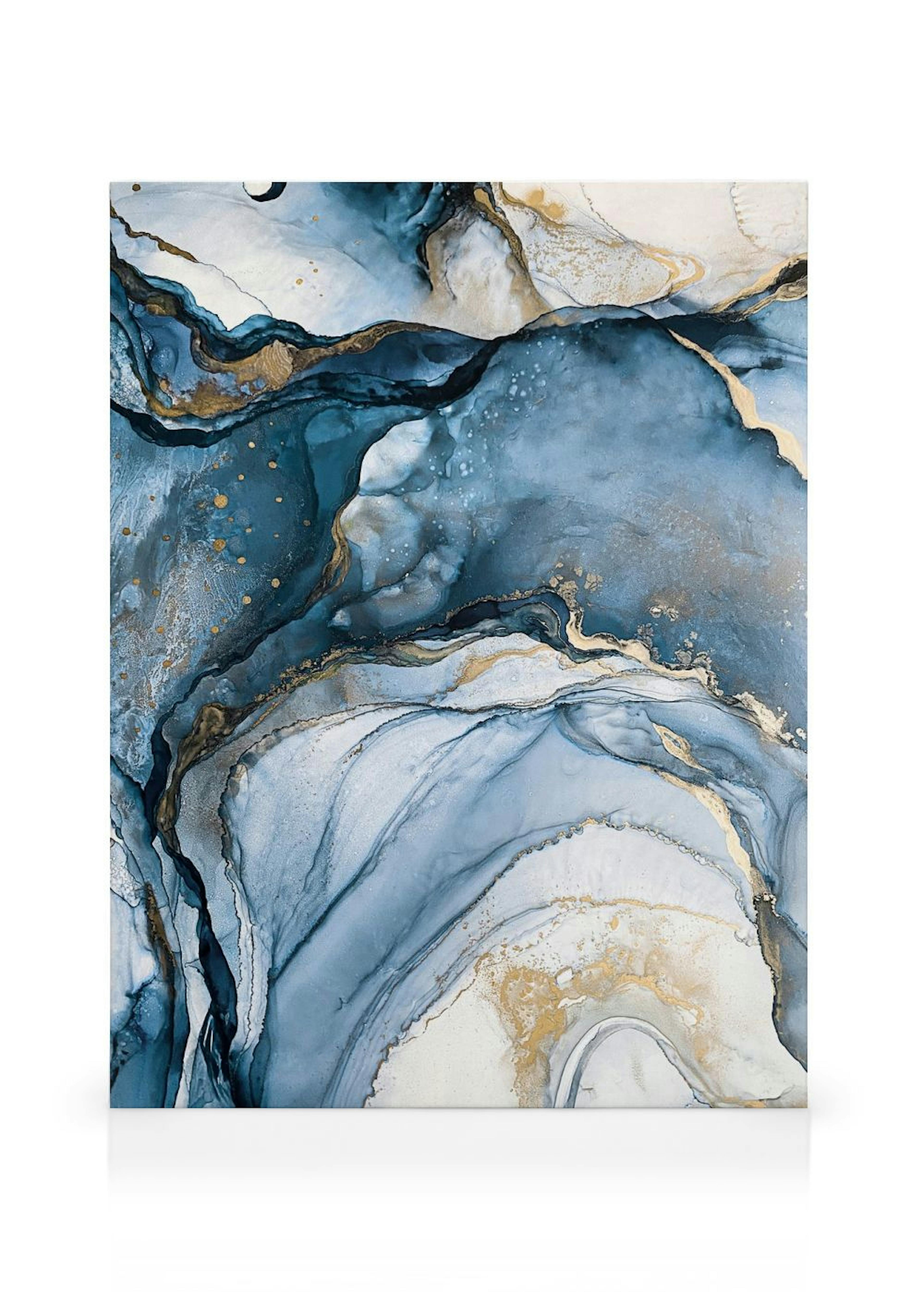 Abstract Blue Watercolour No2 Canvas print thumbnail