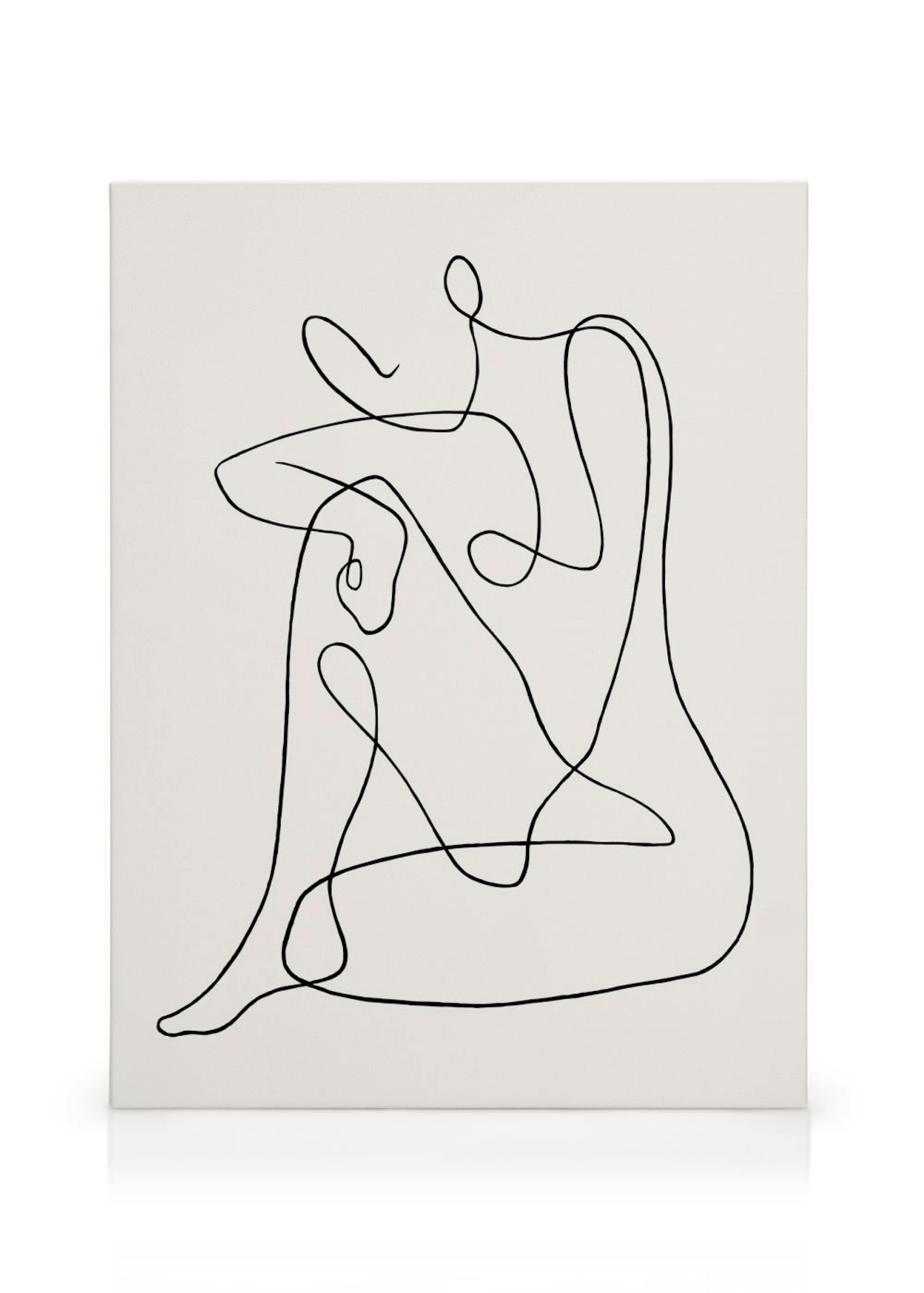 One Line Art No 3 Toile thumbnail