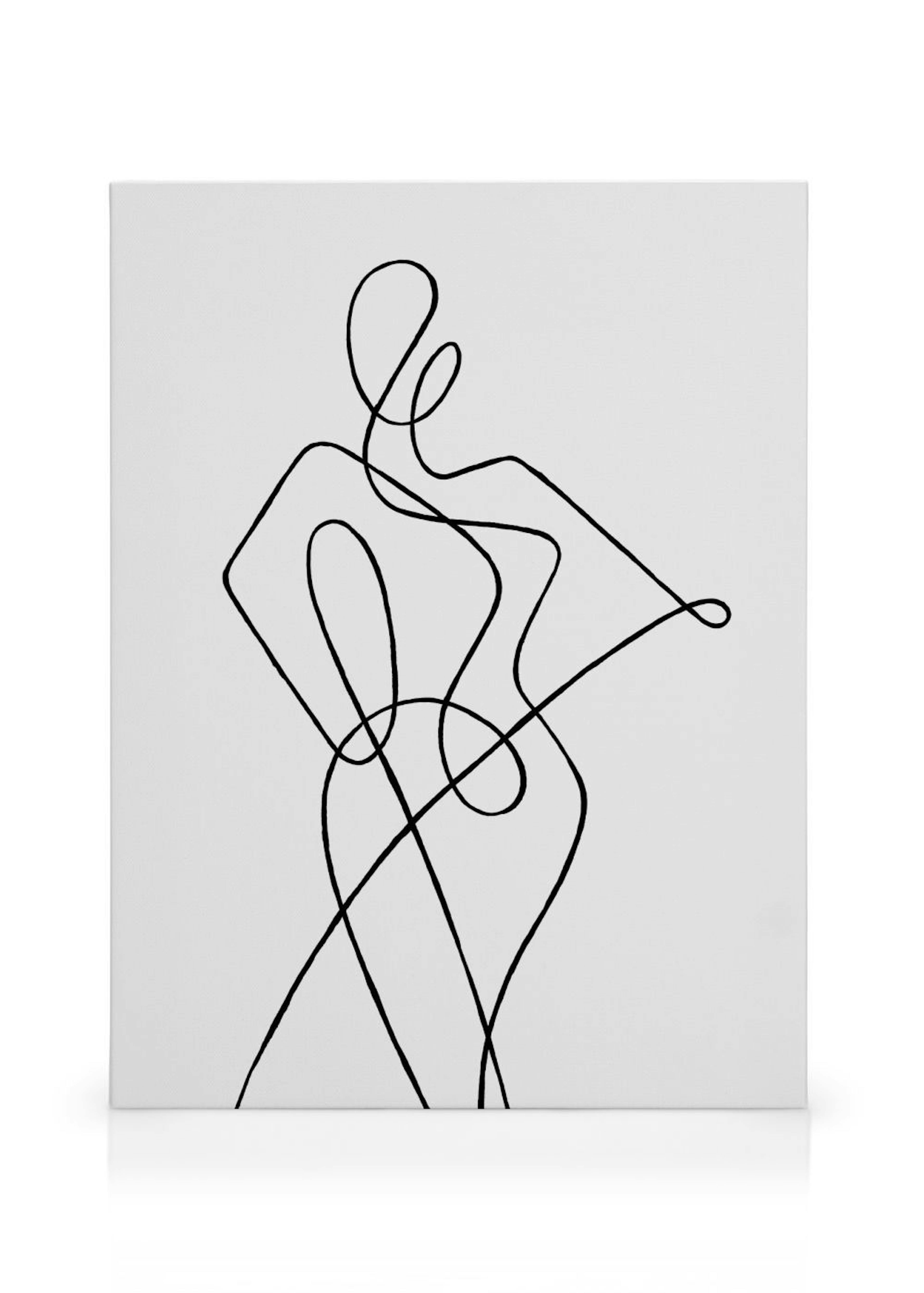 Line Art Figure No2 Leinwand thumbnail