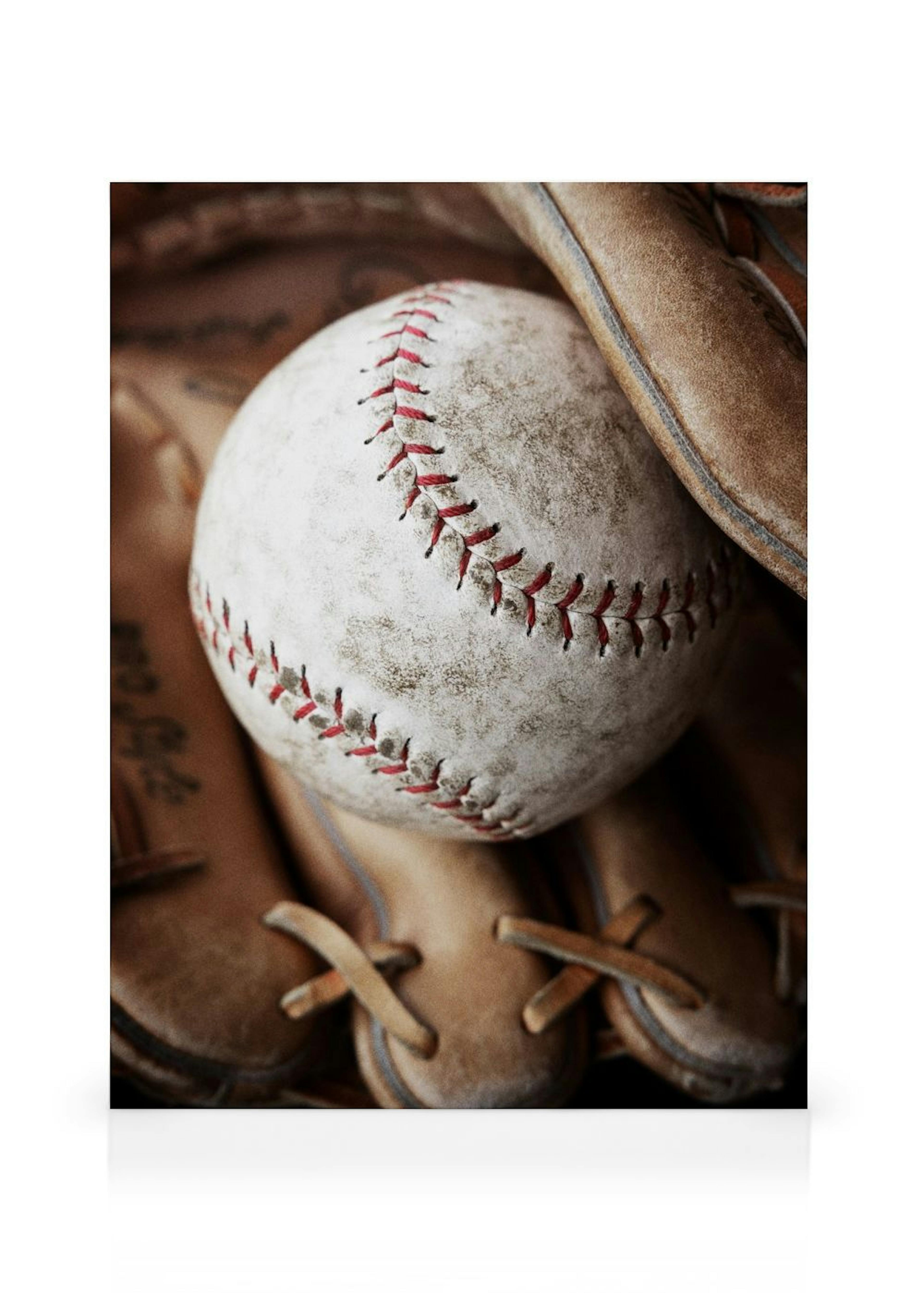 Baseball in Glove Canvas print thumbnail