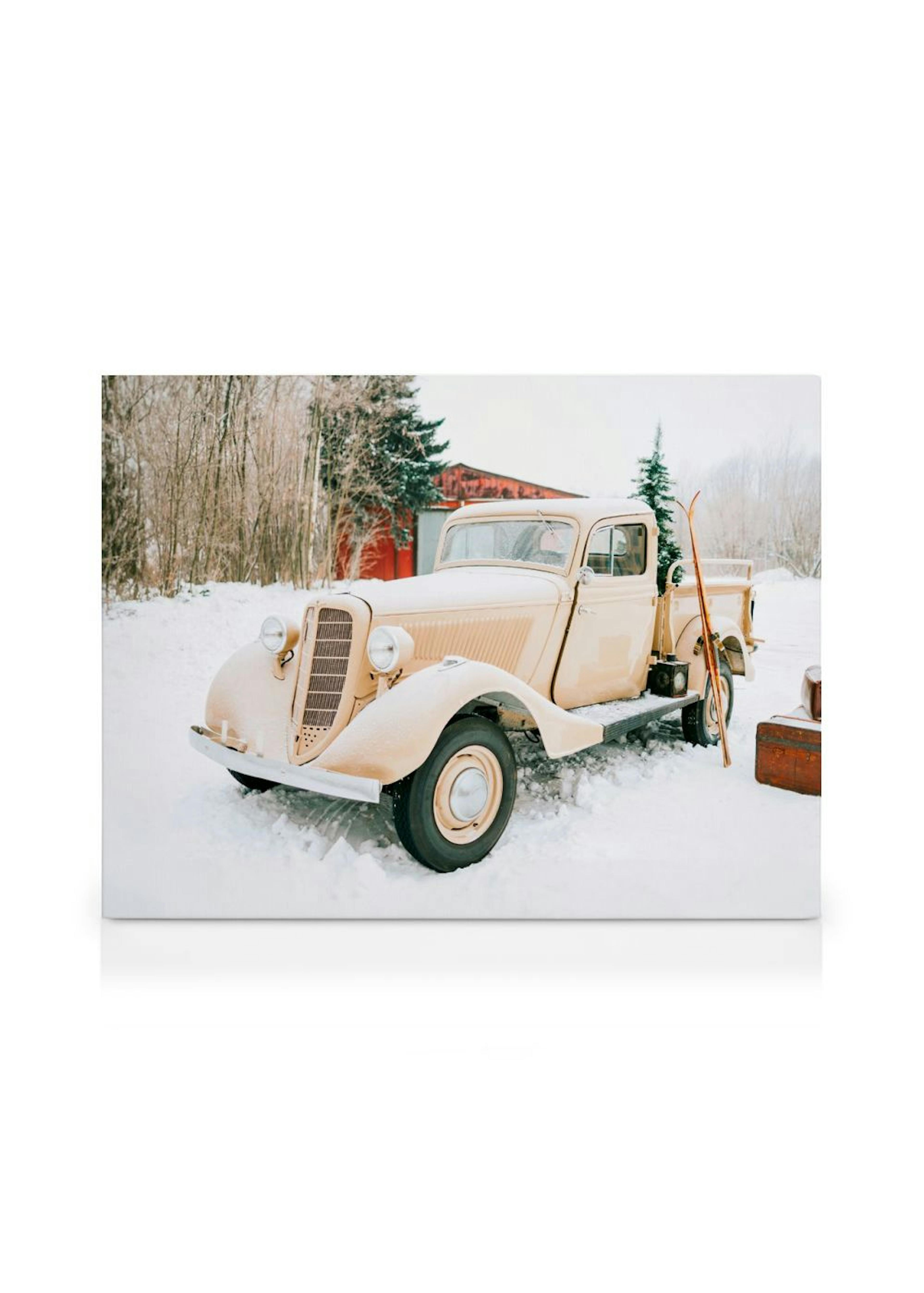 Winter Pickup Canvas Print thumbnail