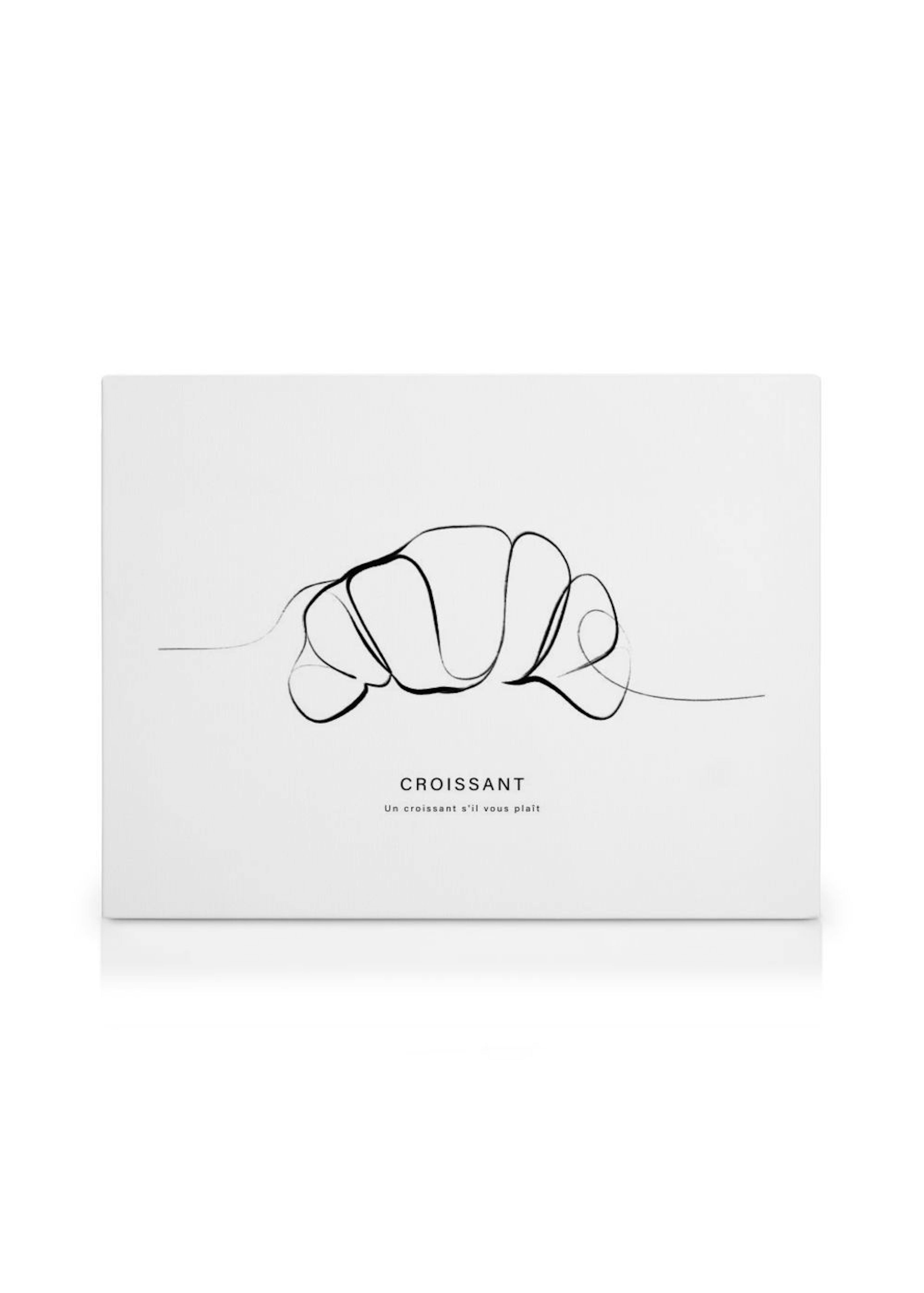 Croissant Line Art Toile thumbnail