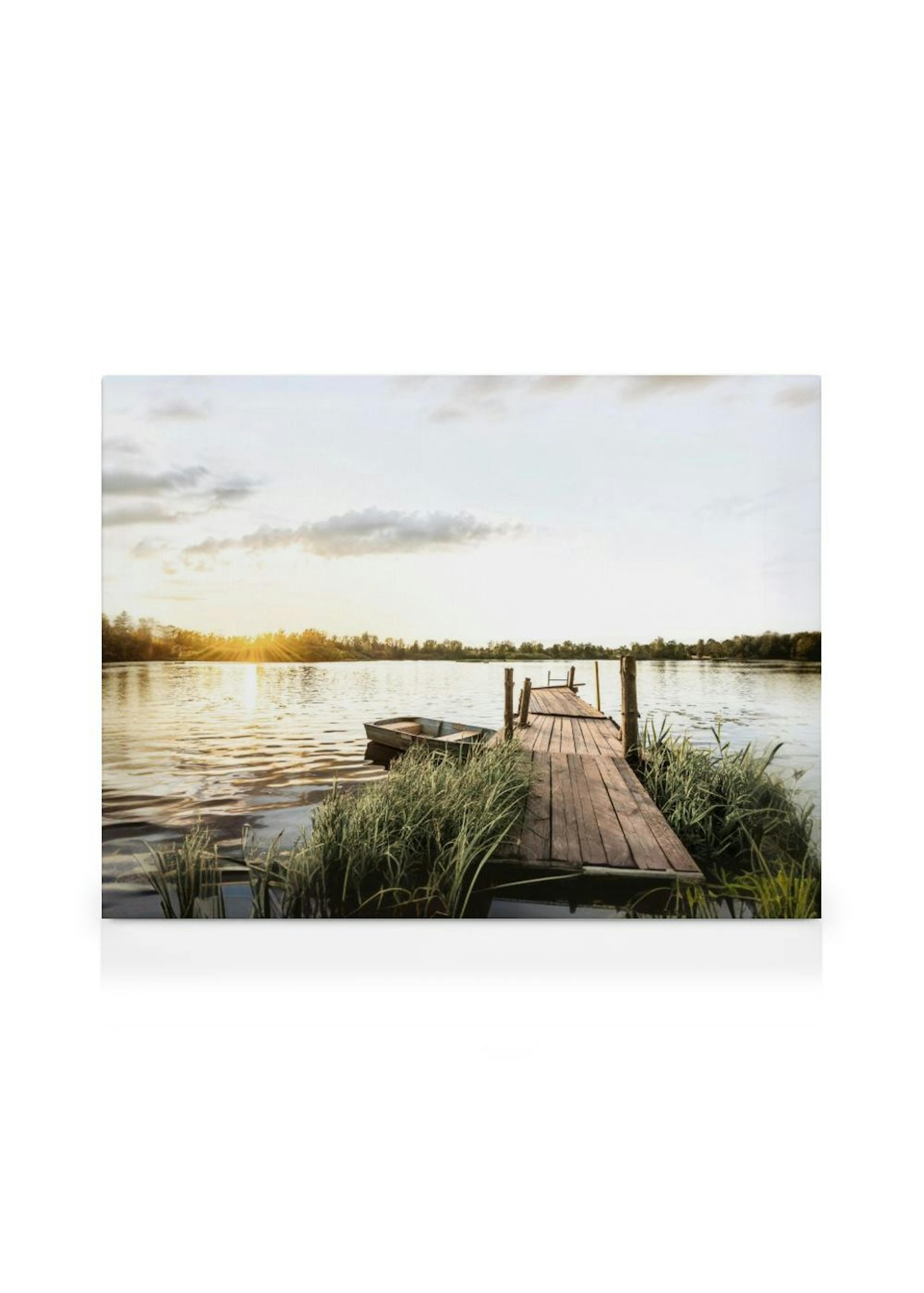 Petite toile Coucher de soleil sur lac thumbnail