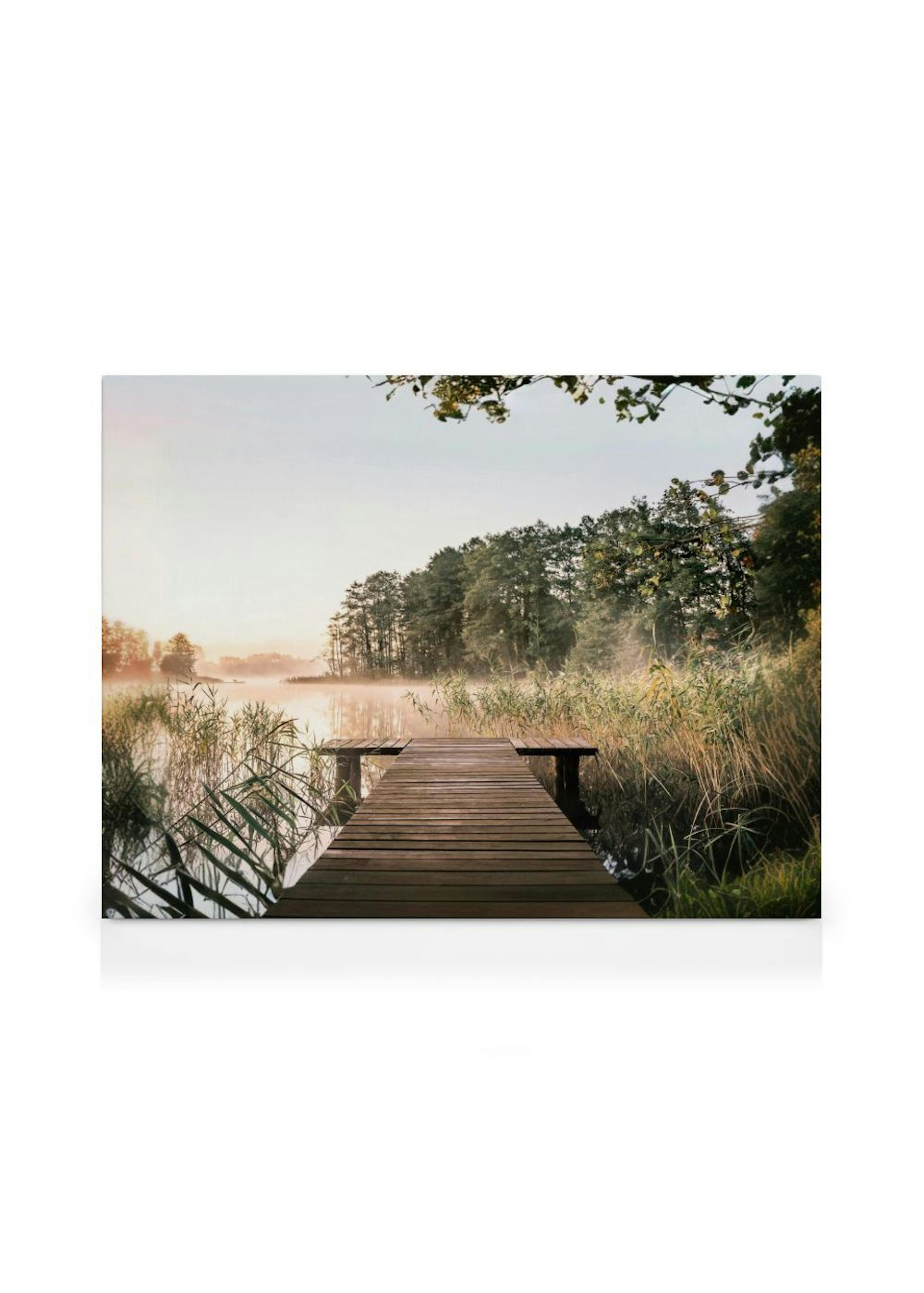 Steg auf dem See Leinwandbild thumbnail
