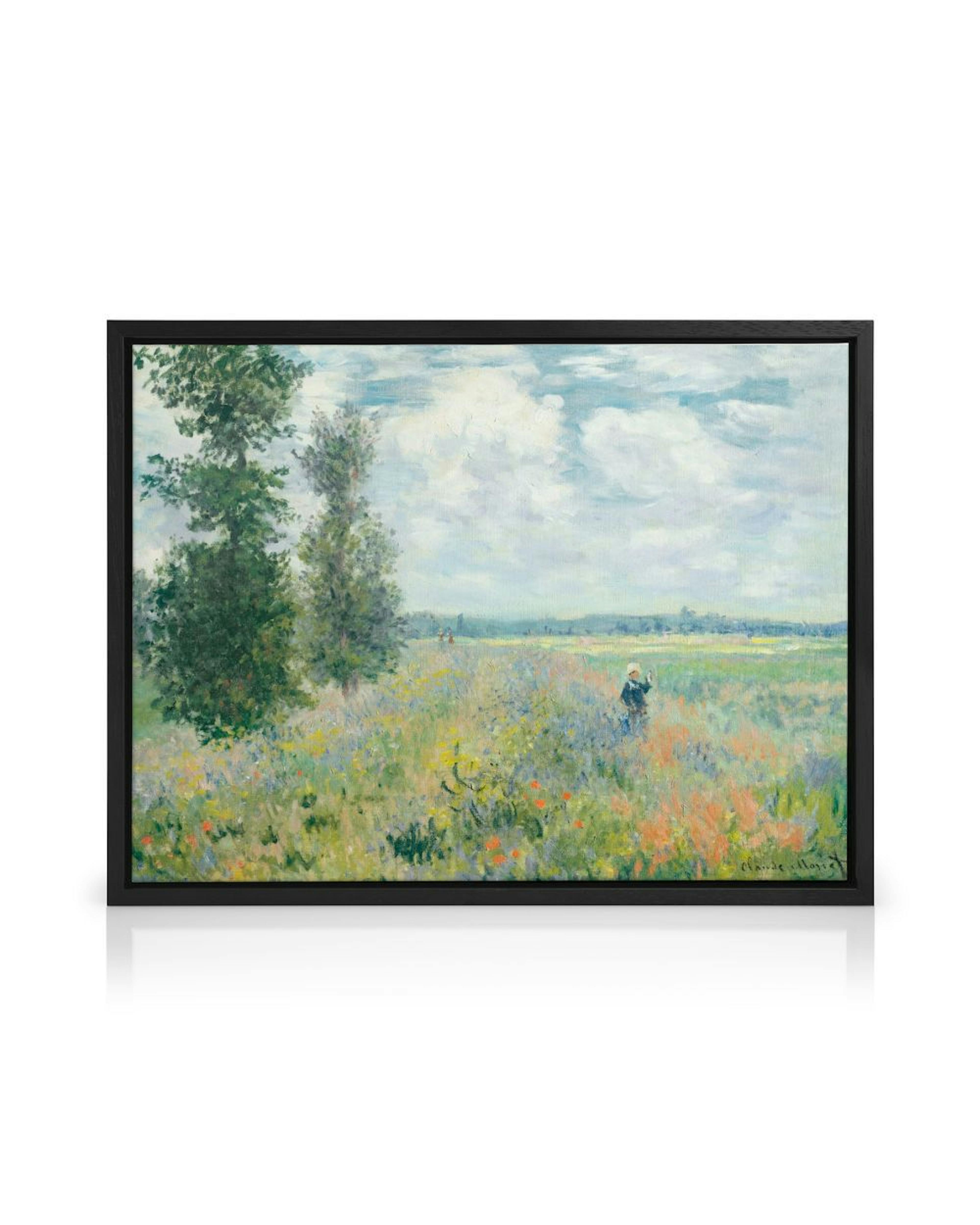 Monet - Poppy Fields near Argenteuil Stampa su Tela thumbnail
