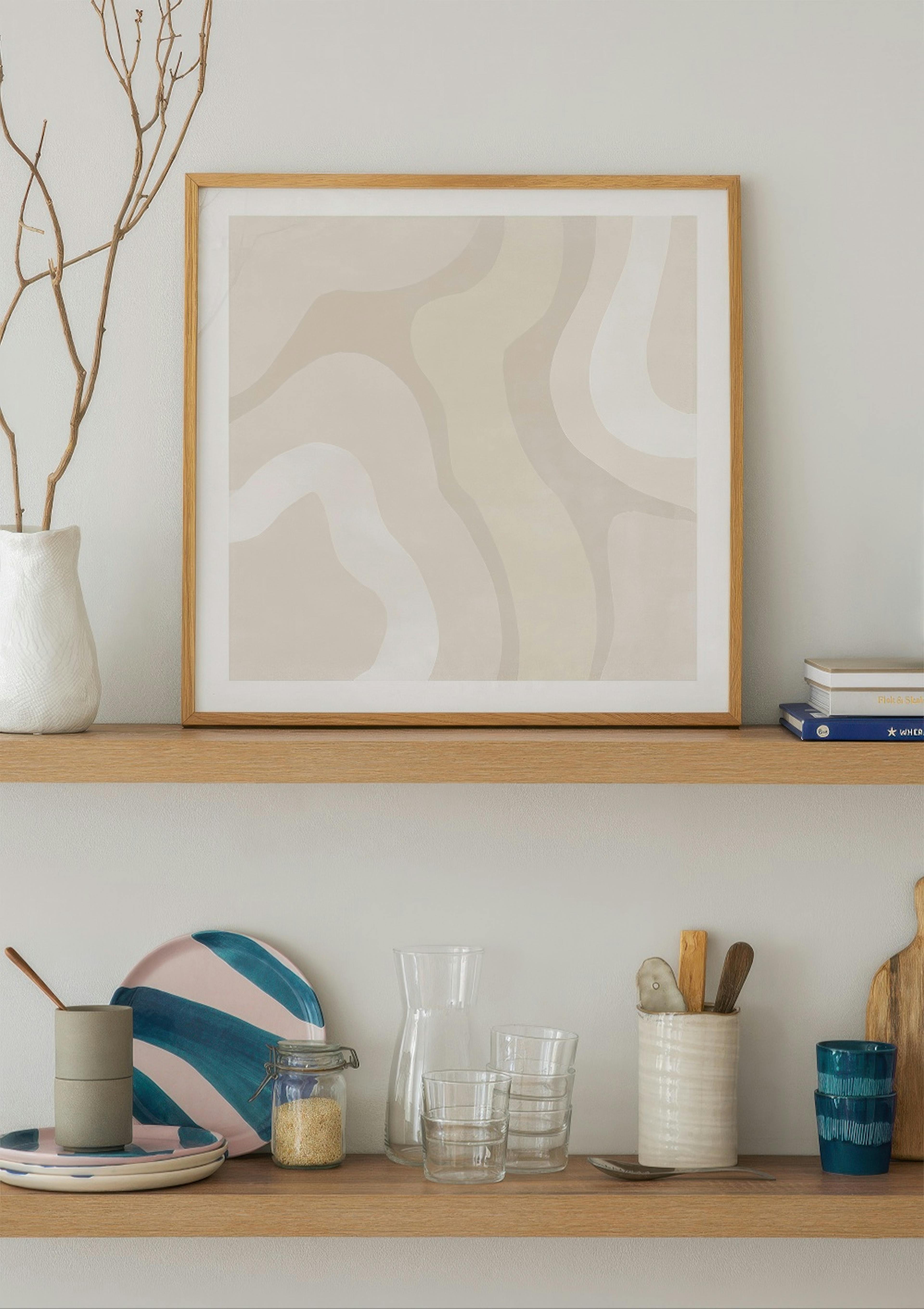 Lignes et Formes Beiges Poster thumbnail
