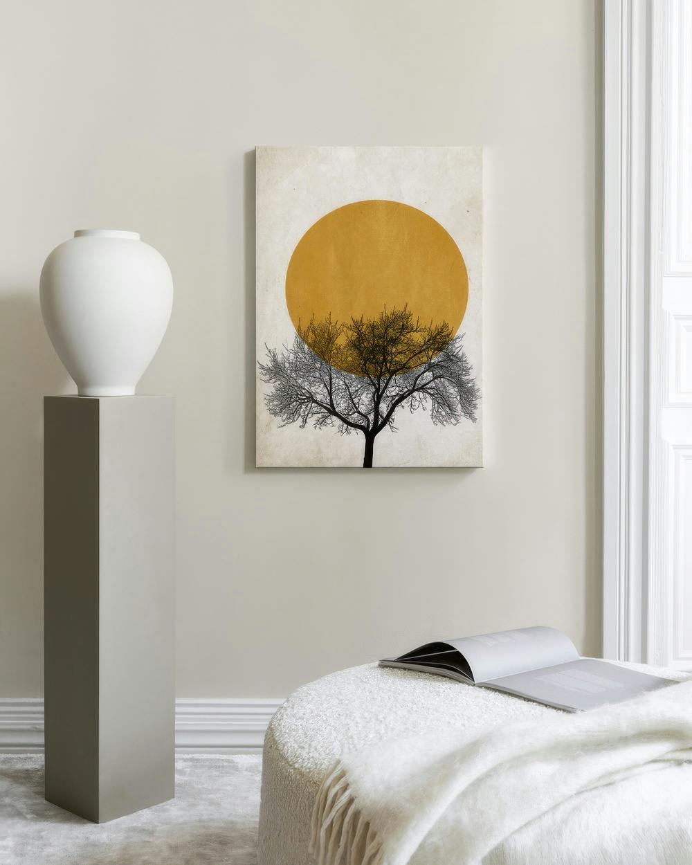 Canvas Prints - Winter Morning Canvas print (70x100 cm - Black Frame) - Poster Store
