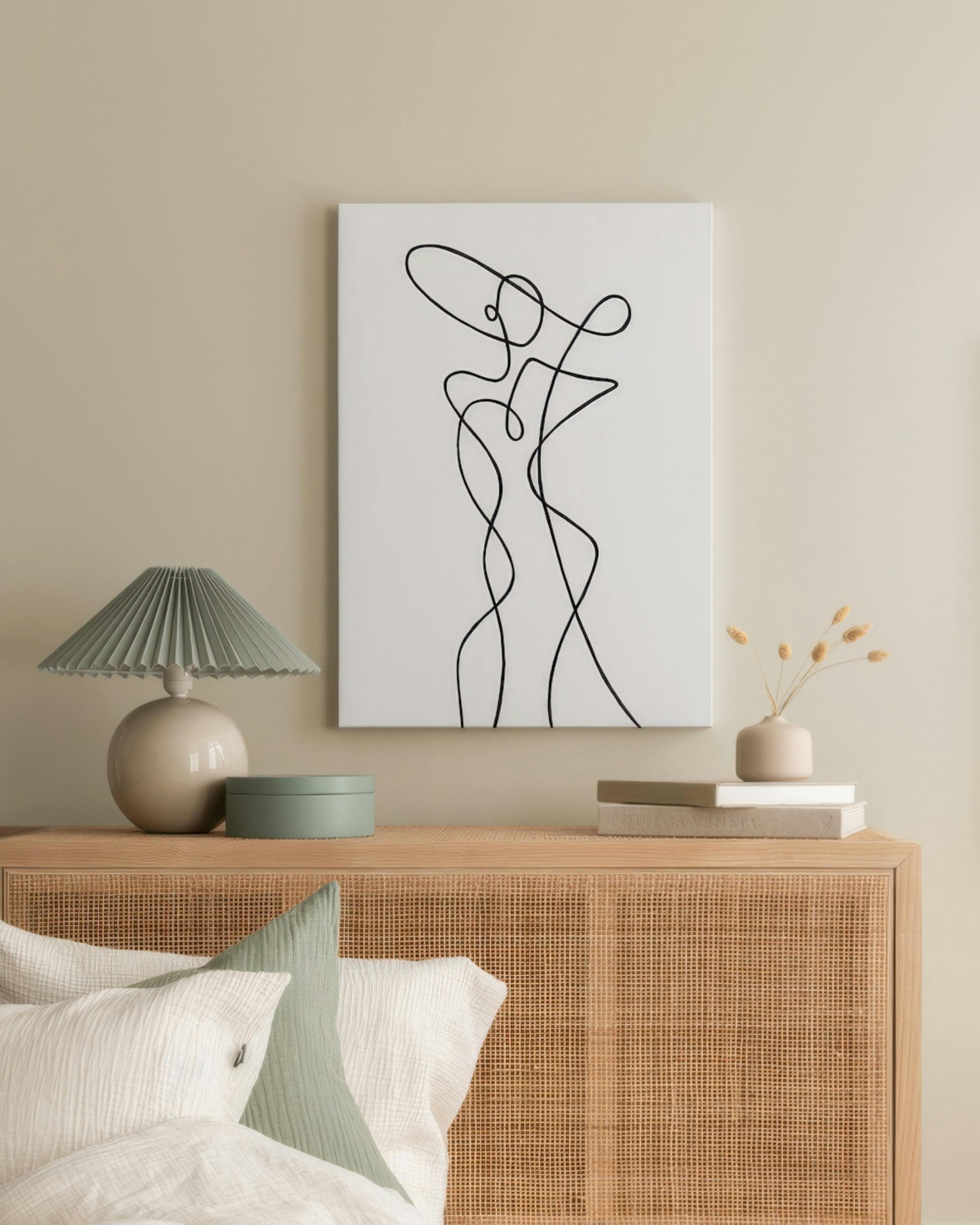 Line Art Figure No1 Toile thumbnail