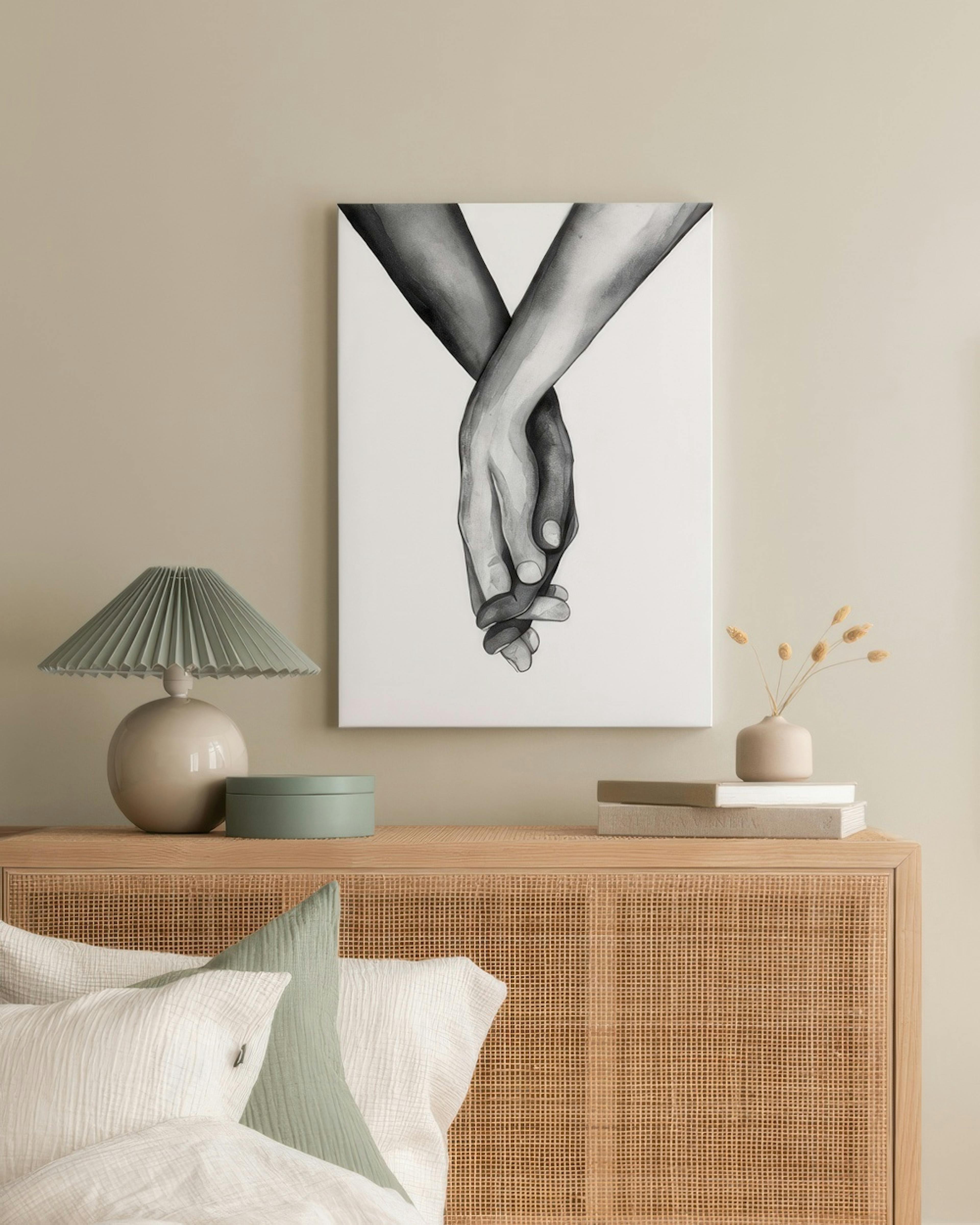 Holding Hands Stampa su tela thumbnail