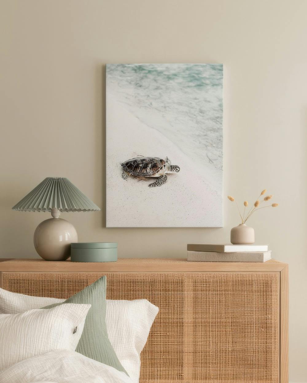 Canvas Prints - Turtle on the Beach Canvas print (30x40 cm) - Poster Store