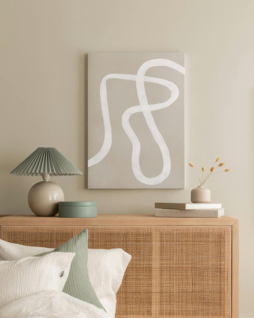 Canvas Prints - Curves Canvas print (50x70 cm - Black Frame) - Poster Store
