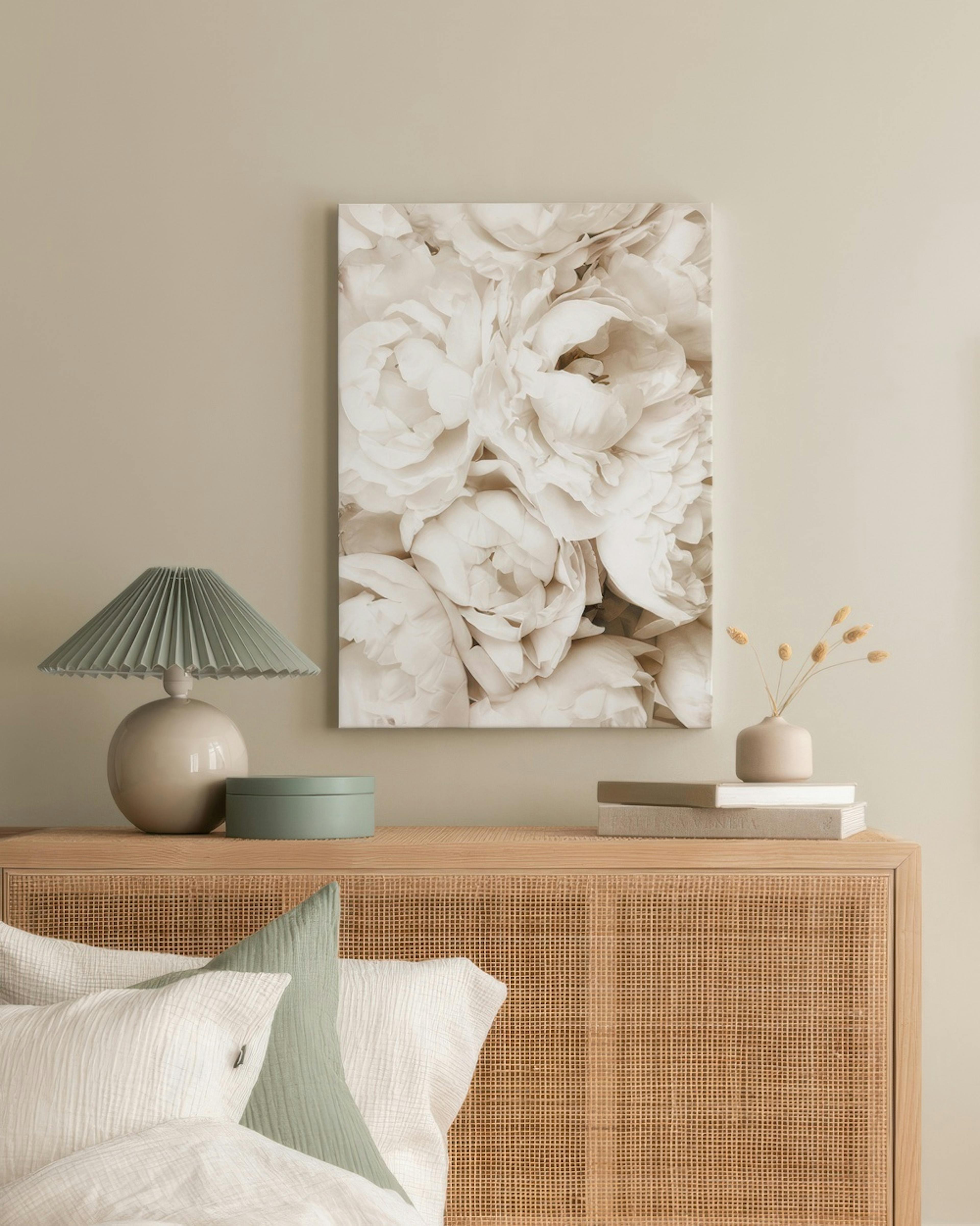 Witte Pioenen Canvas thumbnail