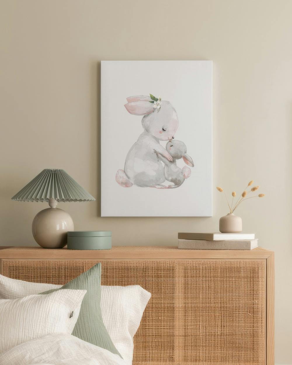 Canvas Prints - Bunny Hug Canvas print (30x40 cm - Black Frame) - Poster Store