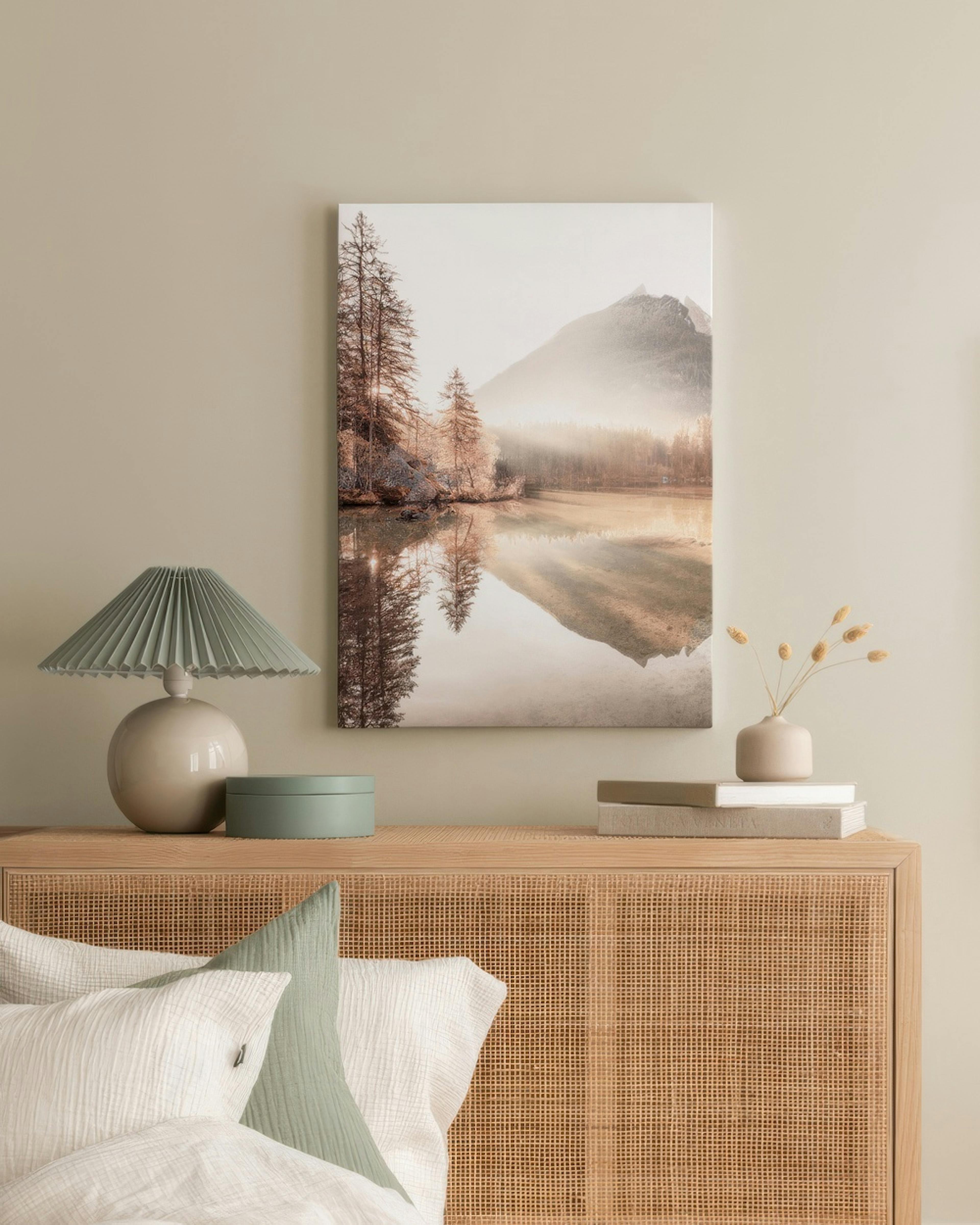 Lever de Soleil Brumeux Toile thumbnail