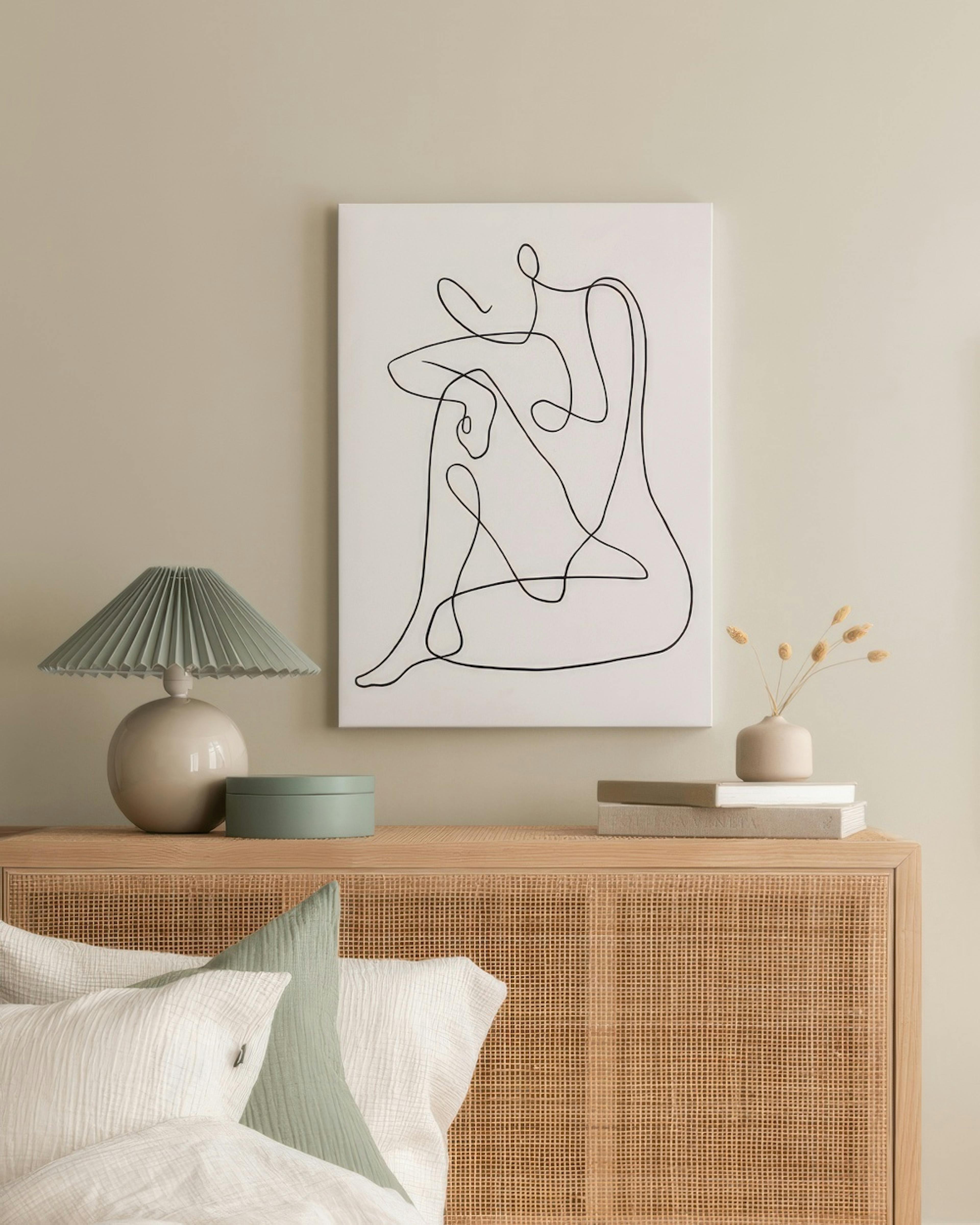 One Line Art No 3 Toile thumbnail