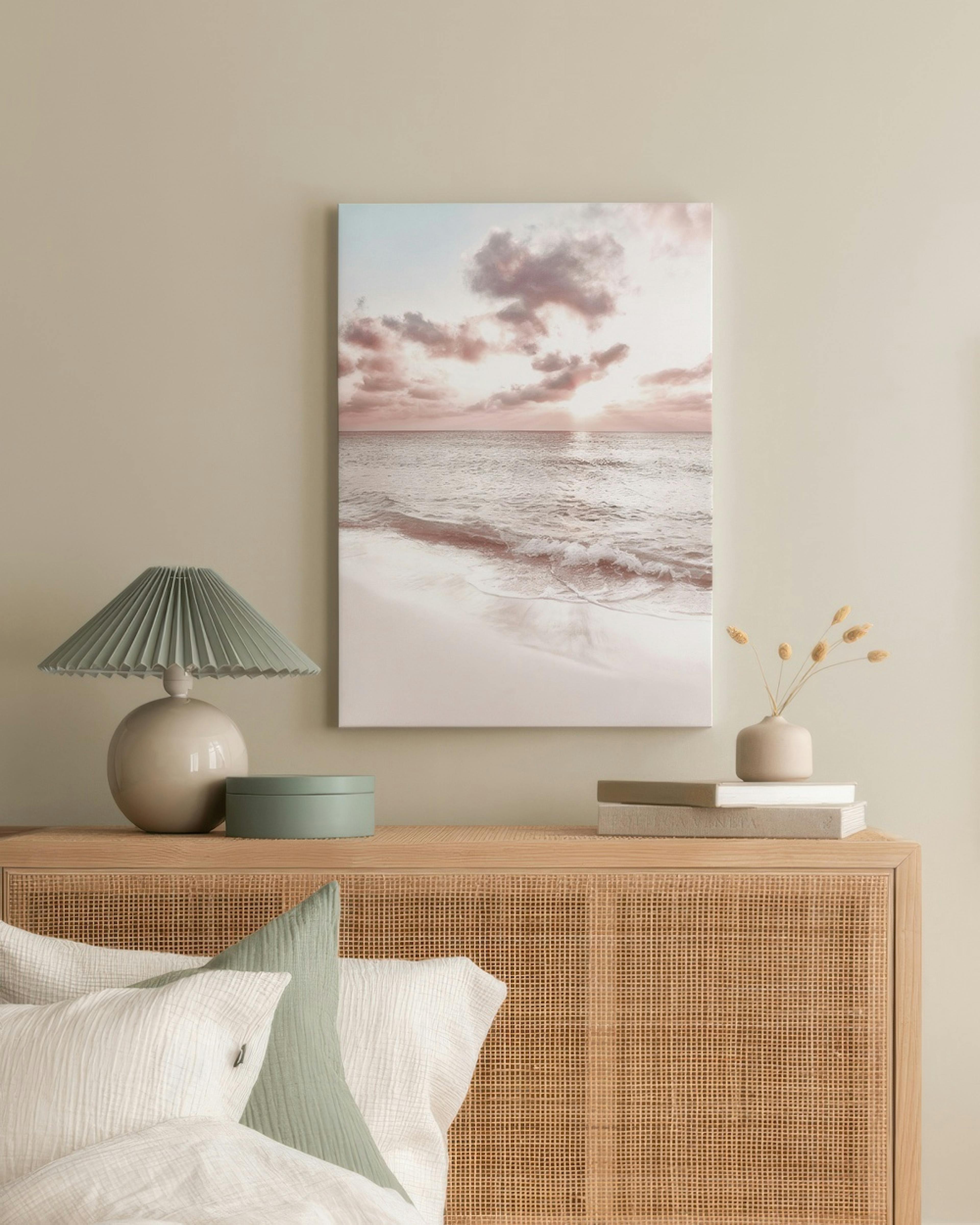Coucher de Soleil Couleur Pêche Toile thumbnail