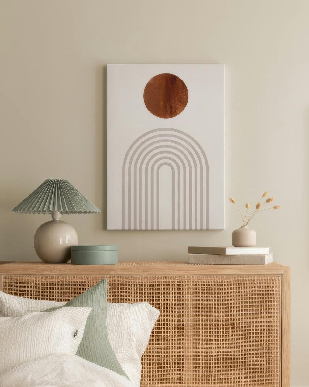 Canvas Prints - Graphic Shapes No1 Canvas print (50x70 cm - Oak Frame) - Poster Store