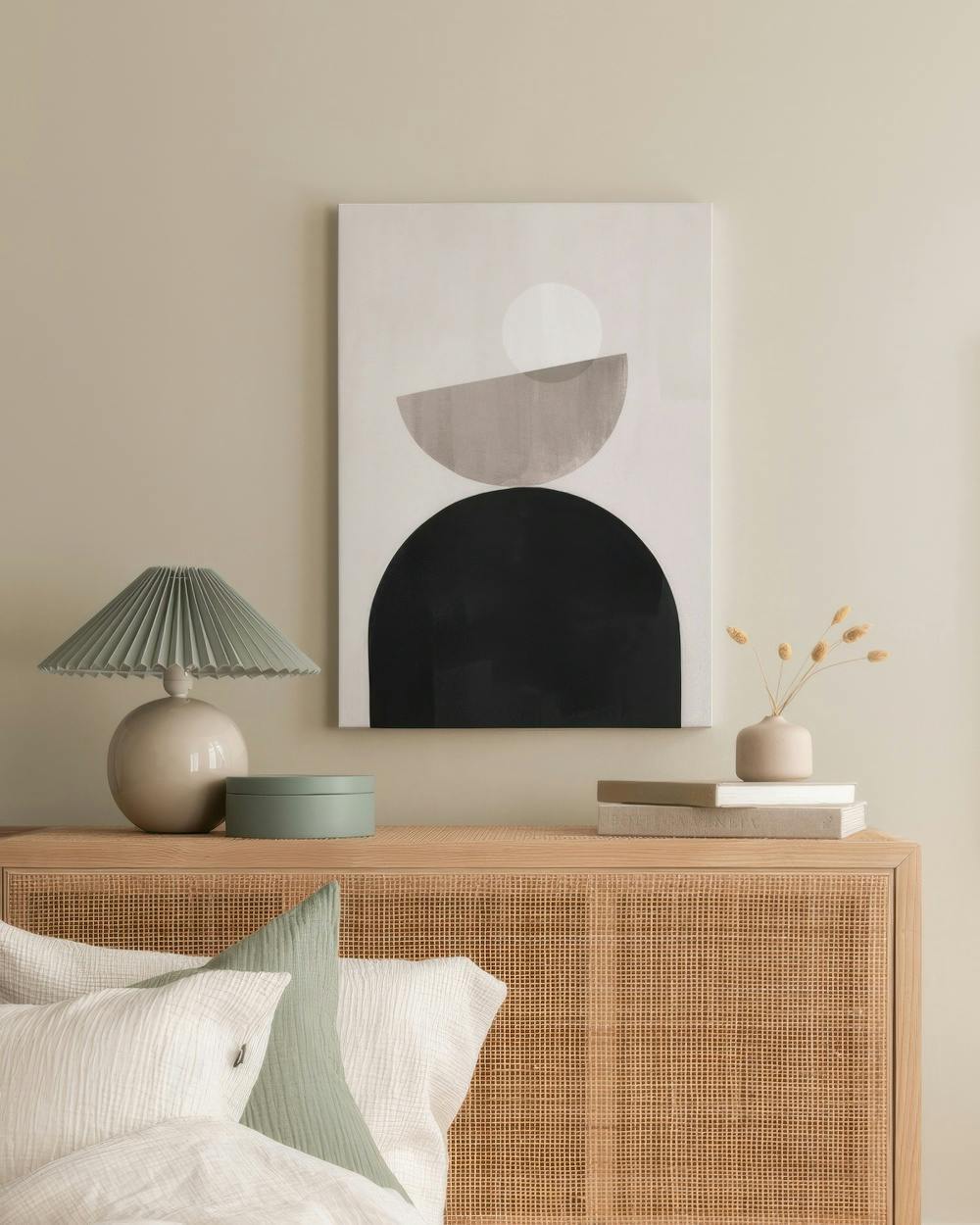 Canvas Prints - Graphic Shapes No4 Canvas print (50x70 cm - Black Frame) - Poster Store