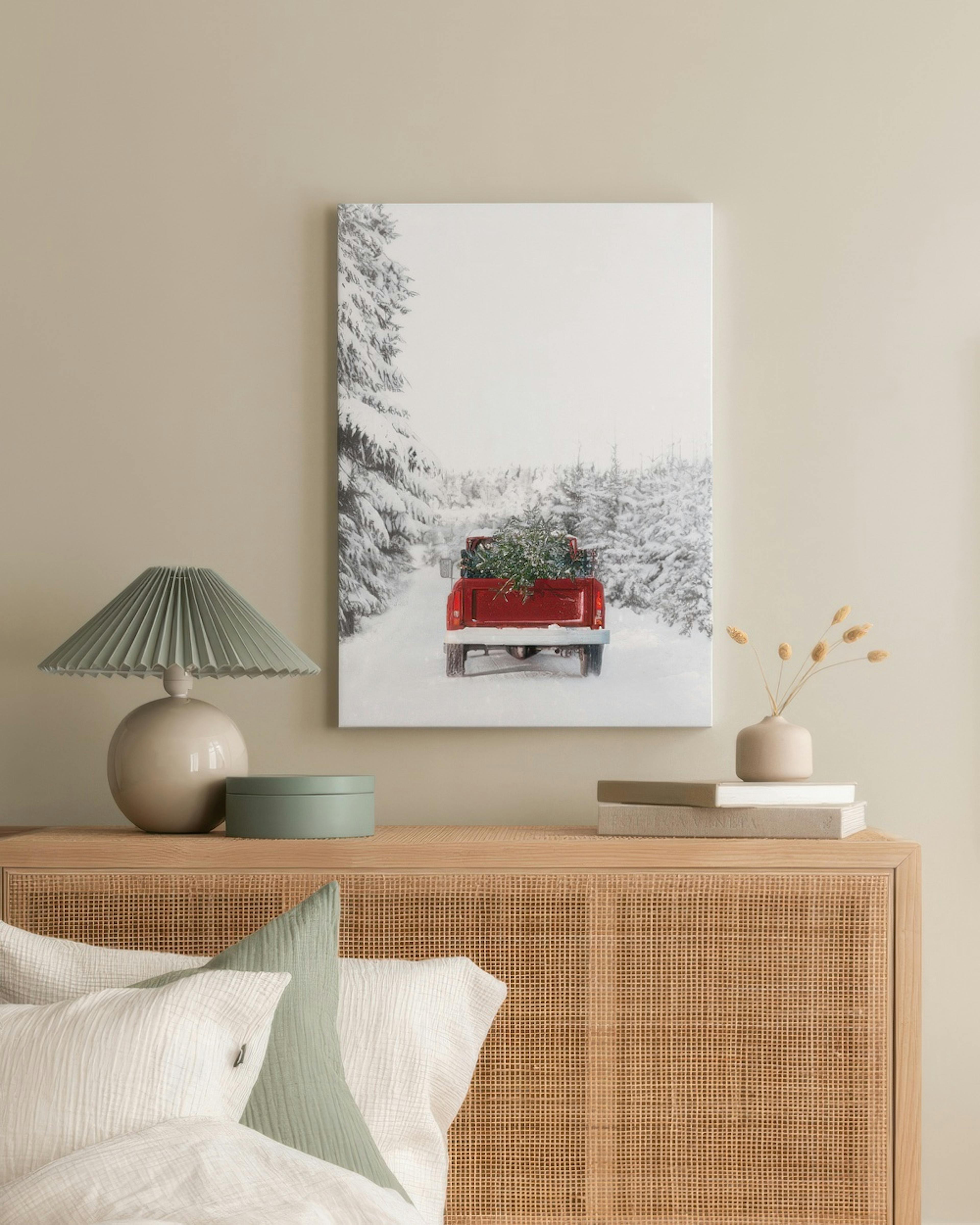 Driving Home for Christmas Canvas print thumbnail