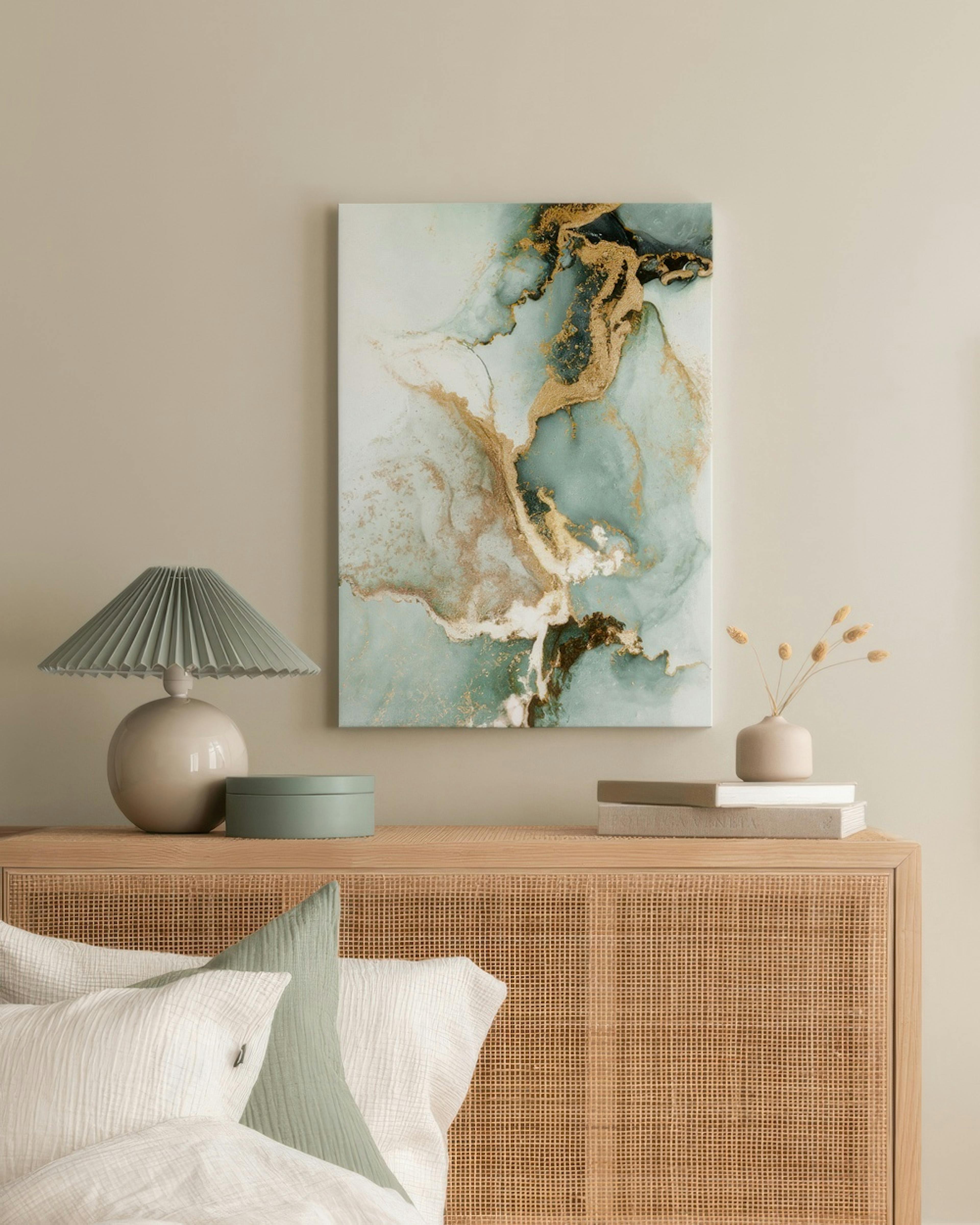 Abstract Green Marble No2 Toile thumbnail