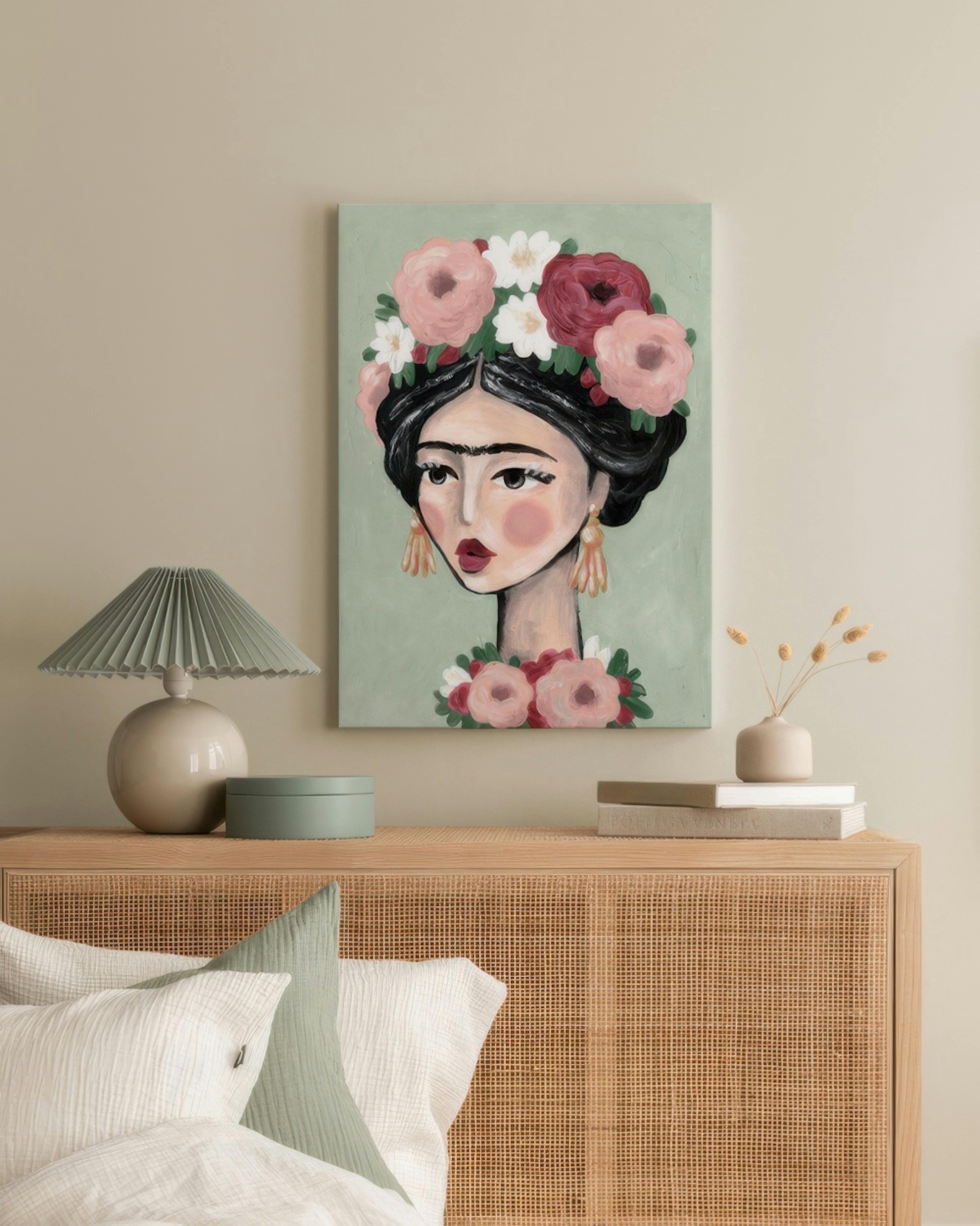 Frida Kahlo Painting Stampa su tela thumbnail