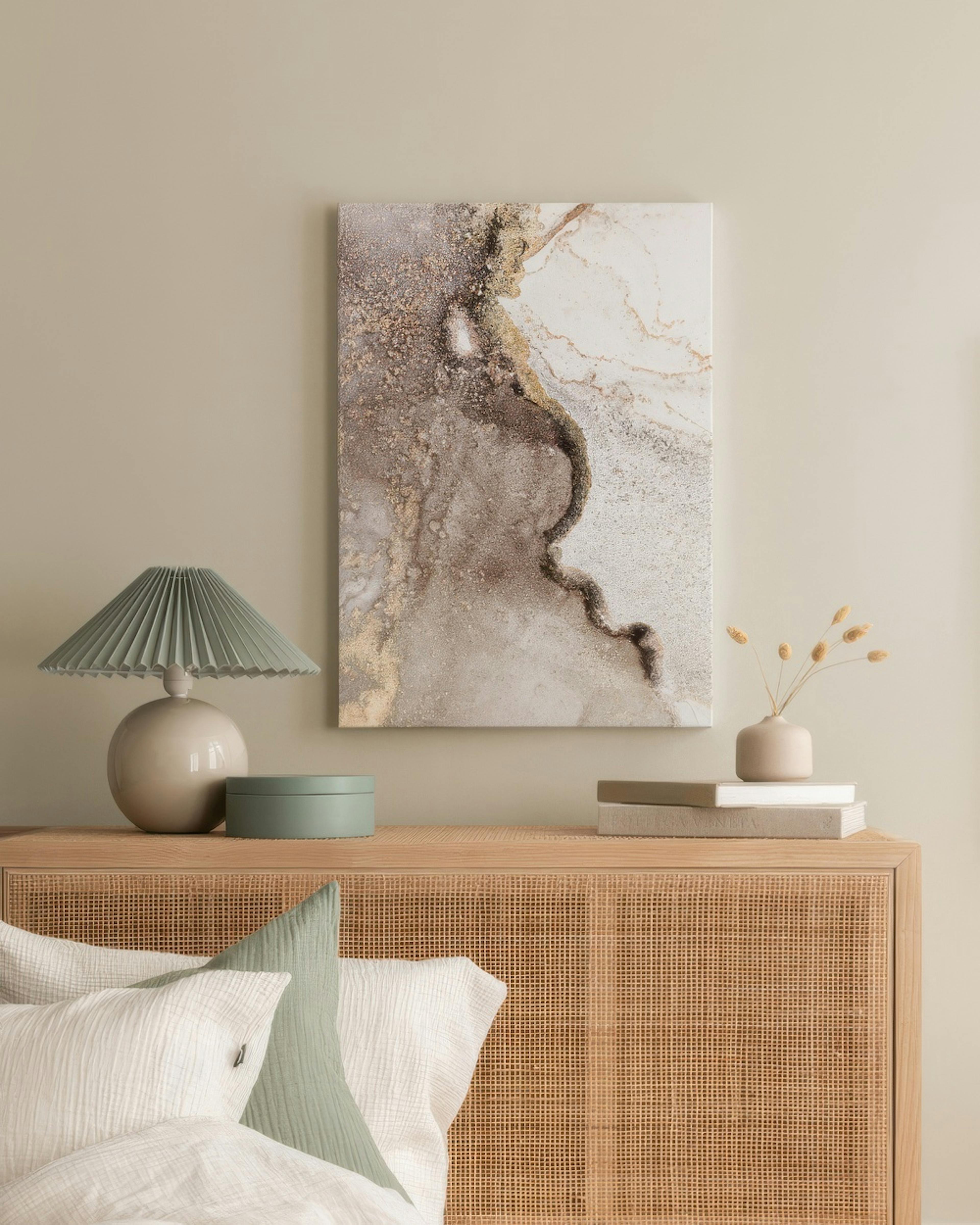 Abstract Beige Marble No1 Canvas print thumbnail