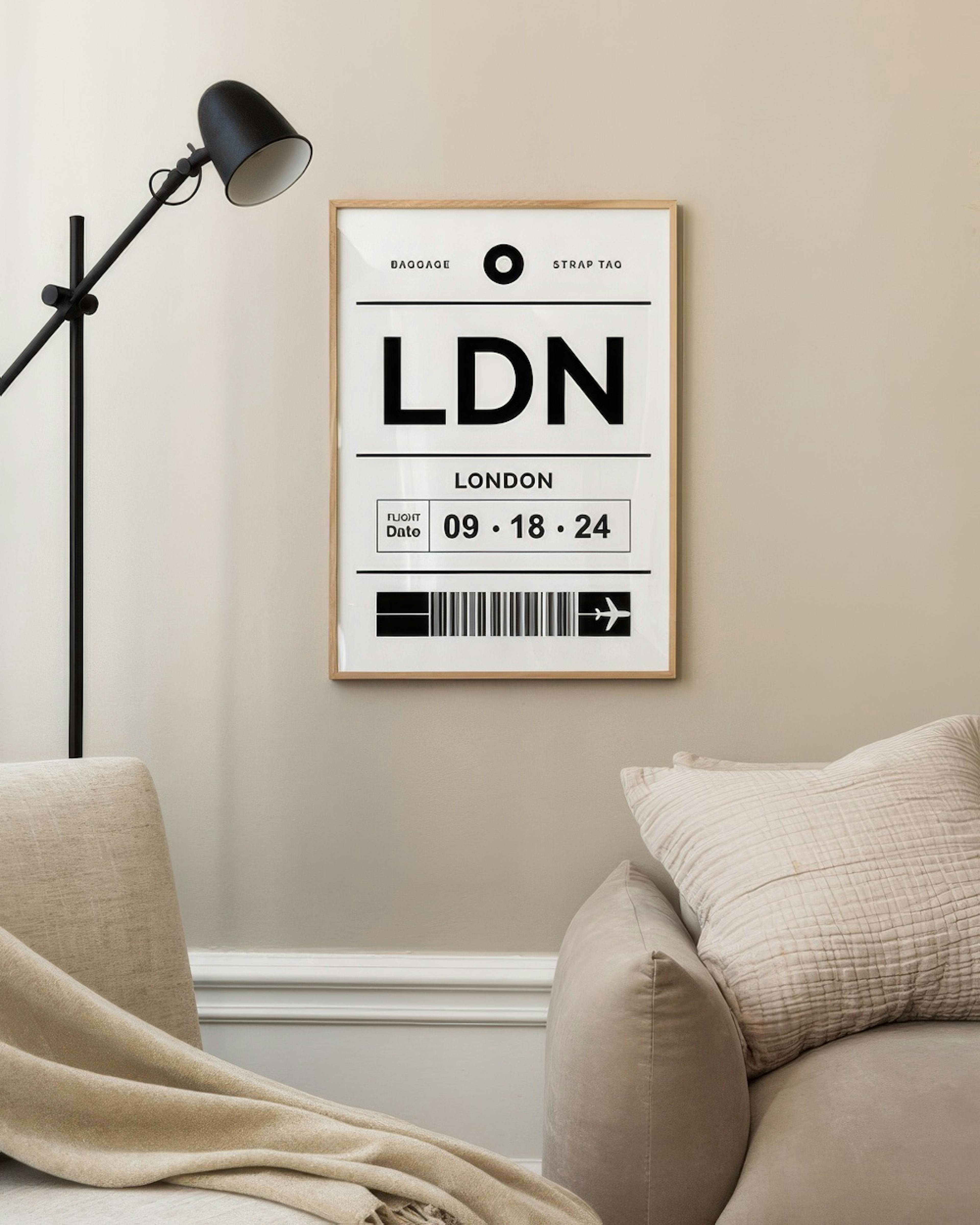 Baggage Tag No1 White Personal Affiche thumbnail