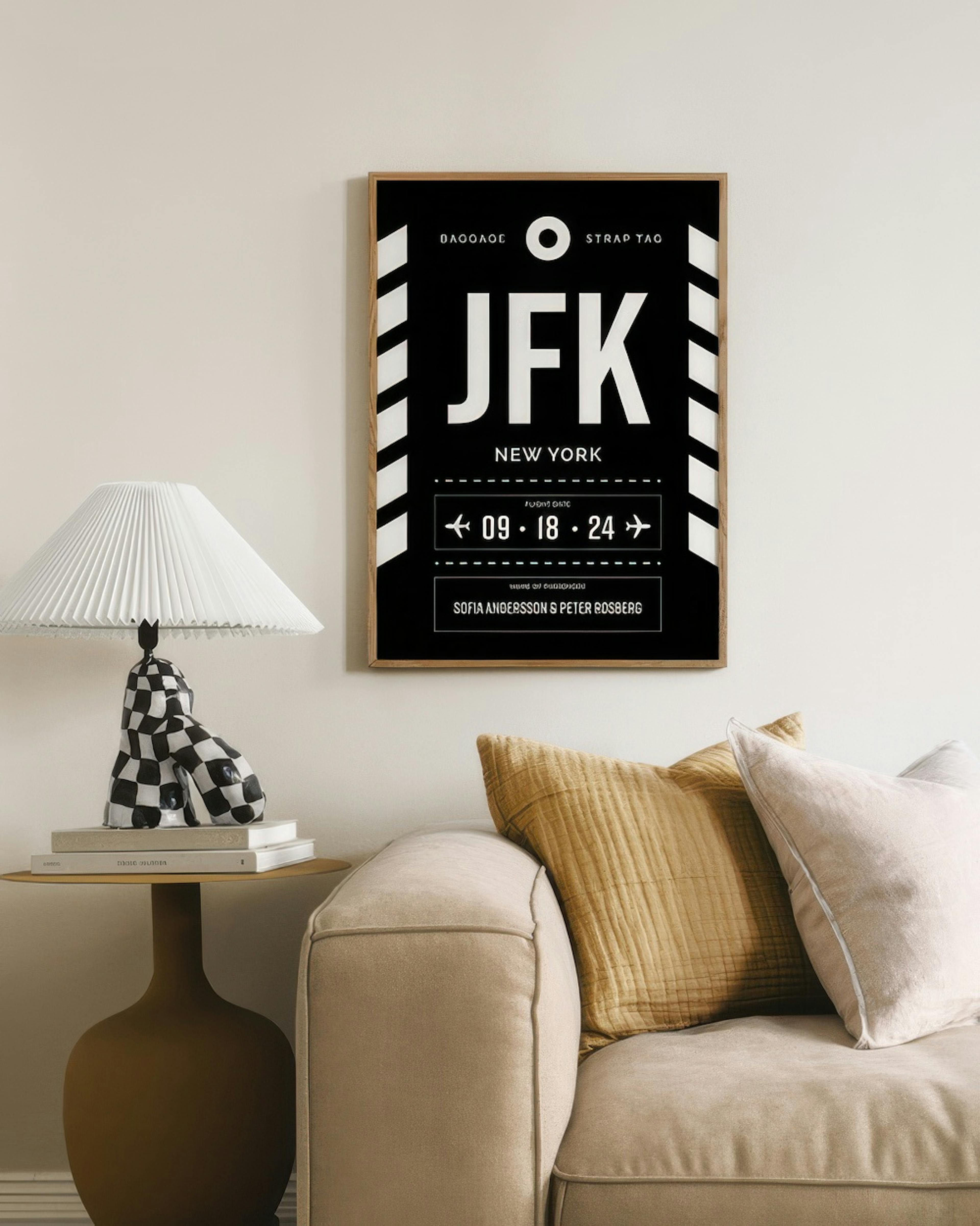Baggage Tag No2 Black Personal Poster thumbnail