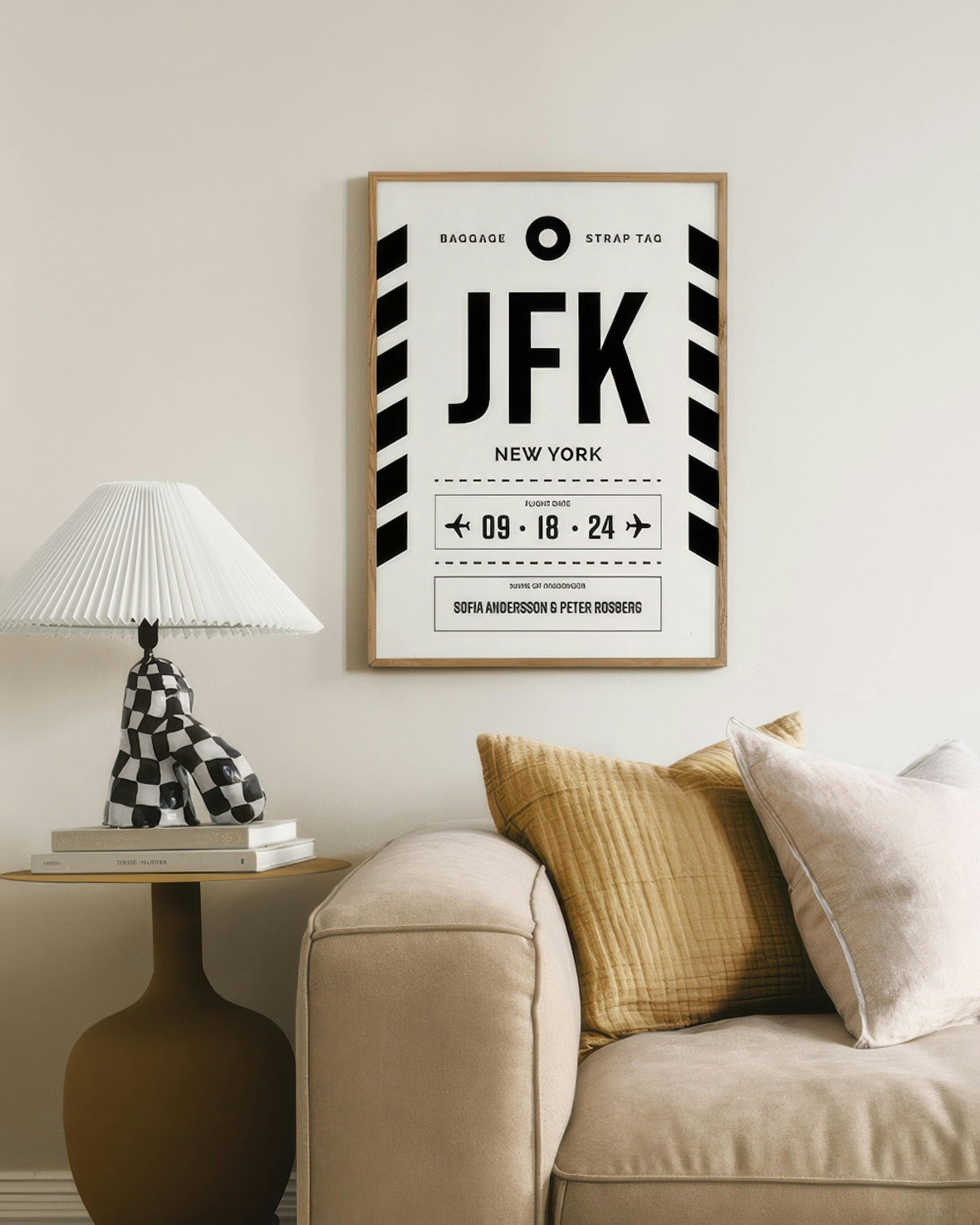 Baggage Tag No2 White Personal Poster thumbnail