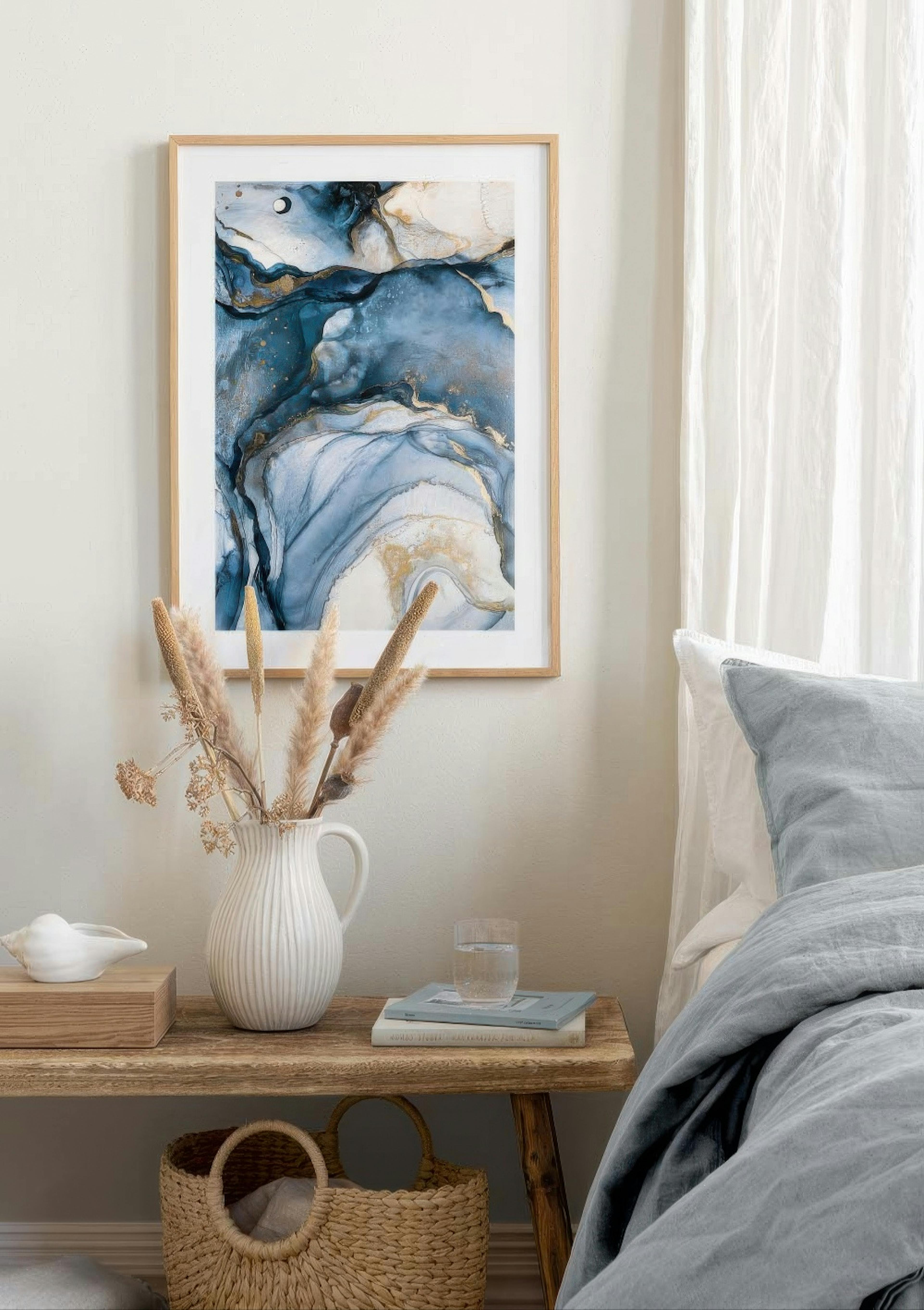 Abstract Blue Watercolour No2 Poster thumbnail