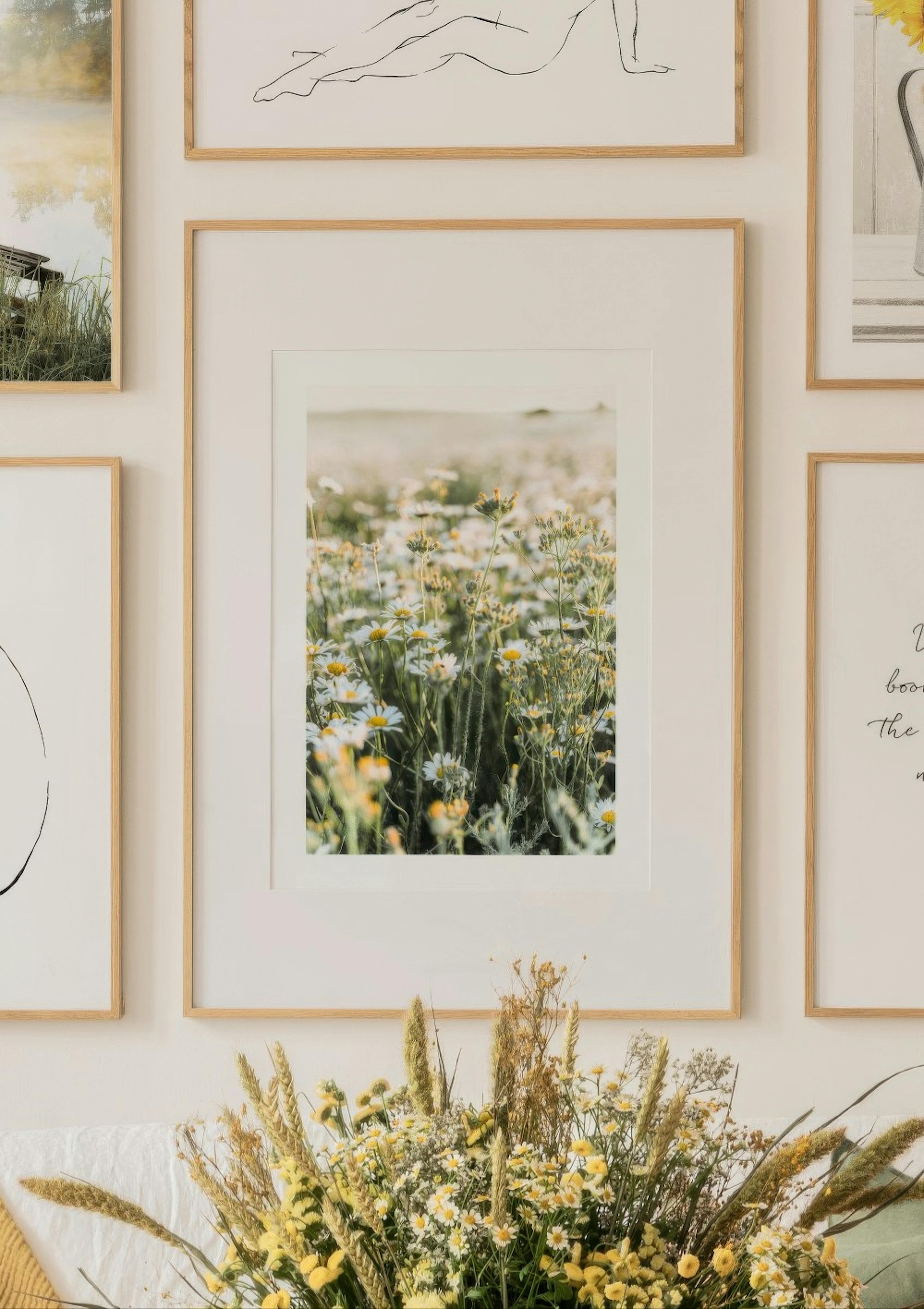 Gänseblümchen auf Wiese Poster thumbnail