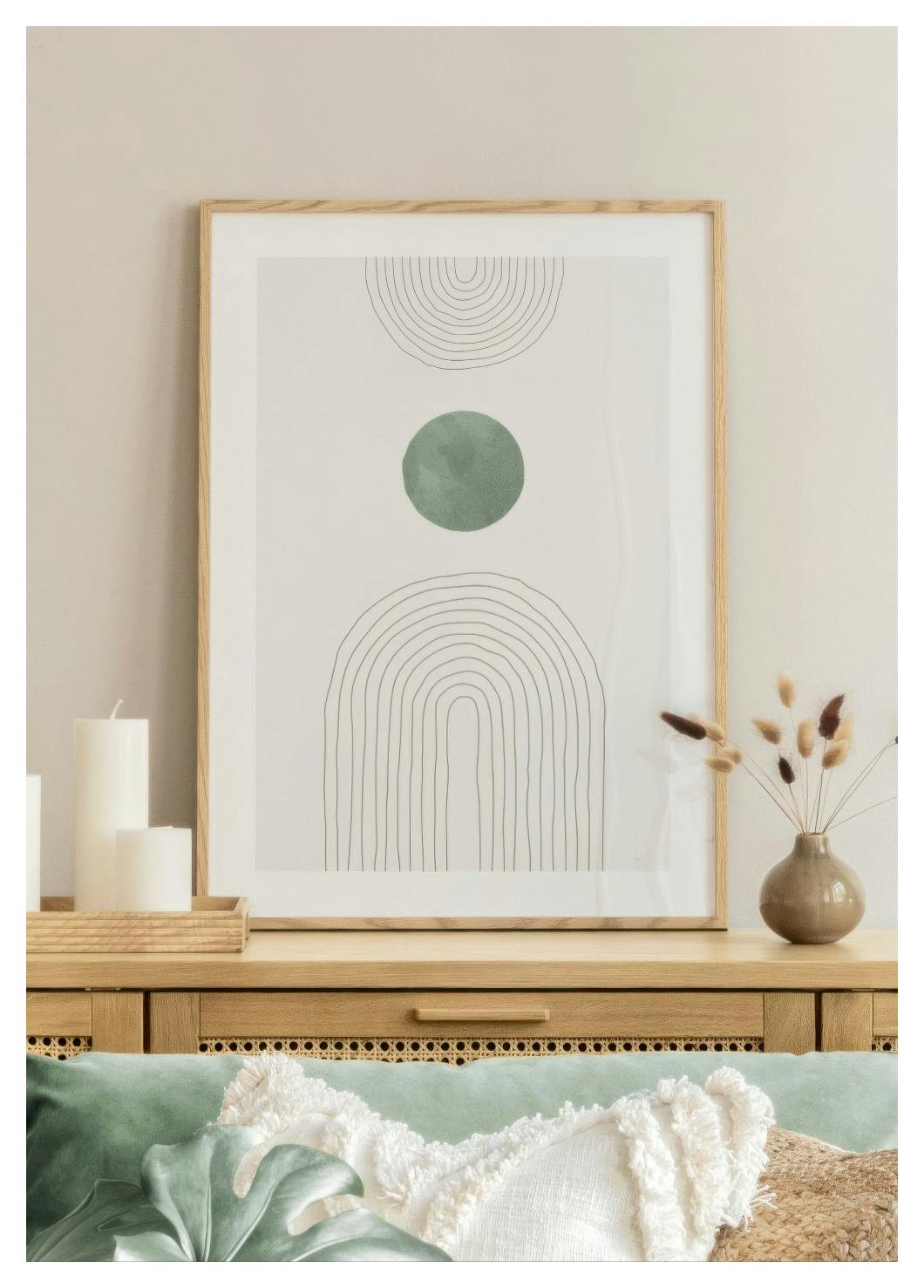 Green Arch Illustration No2 Poster (30x40 cm) - Poster Store
