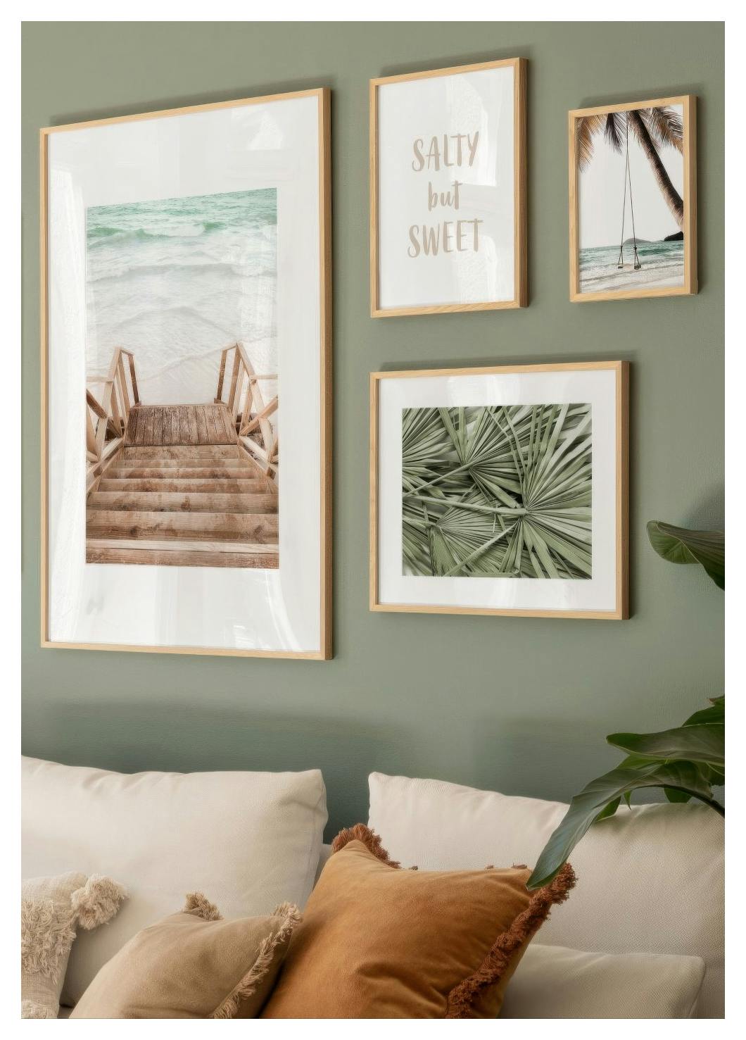 Green Tropical Leaves Poster (21x30 cm) - Poster Store