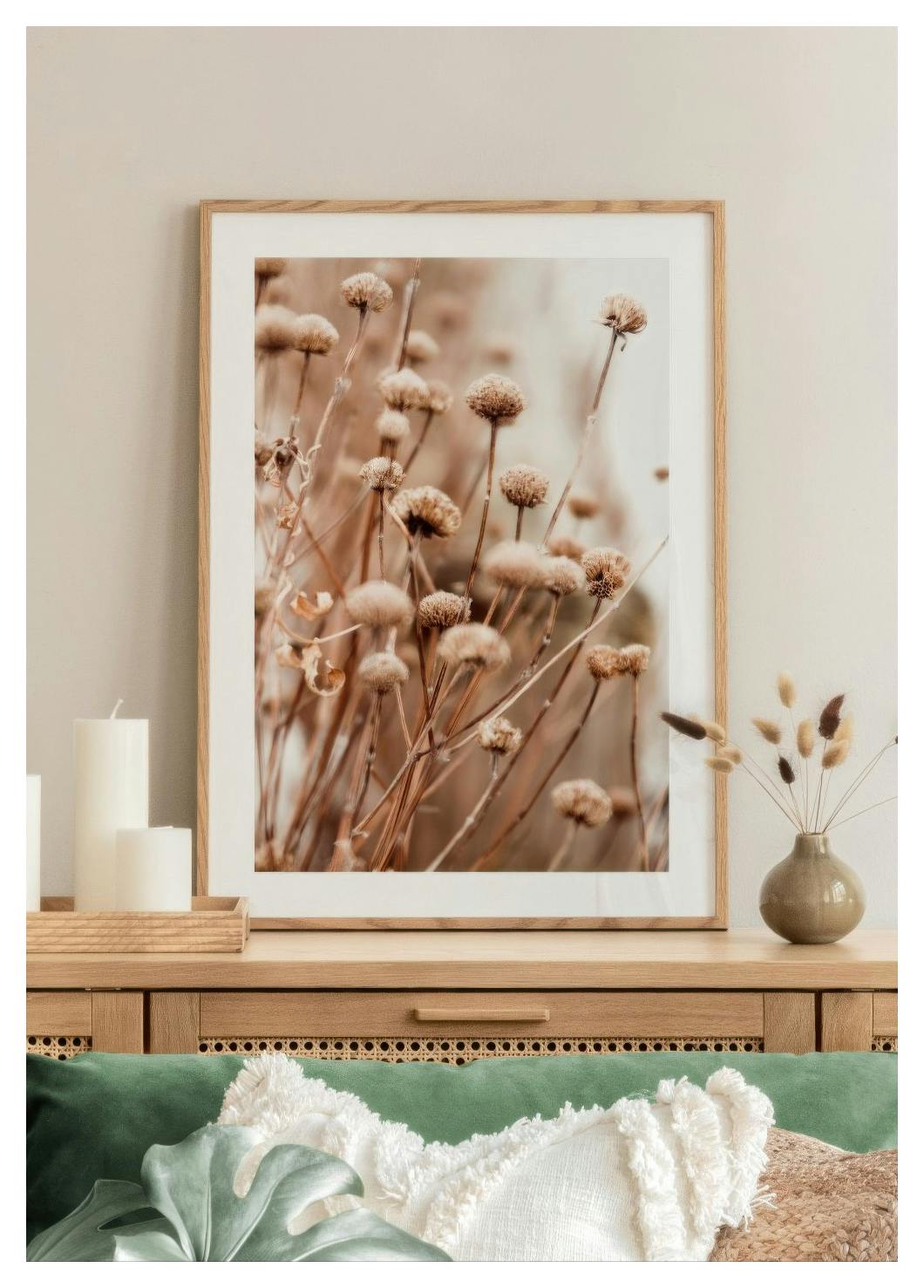 Delicate Dry Flowers Poster (30x40 cm) - Poster Store