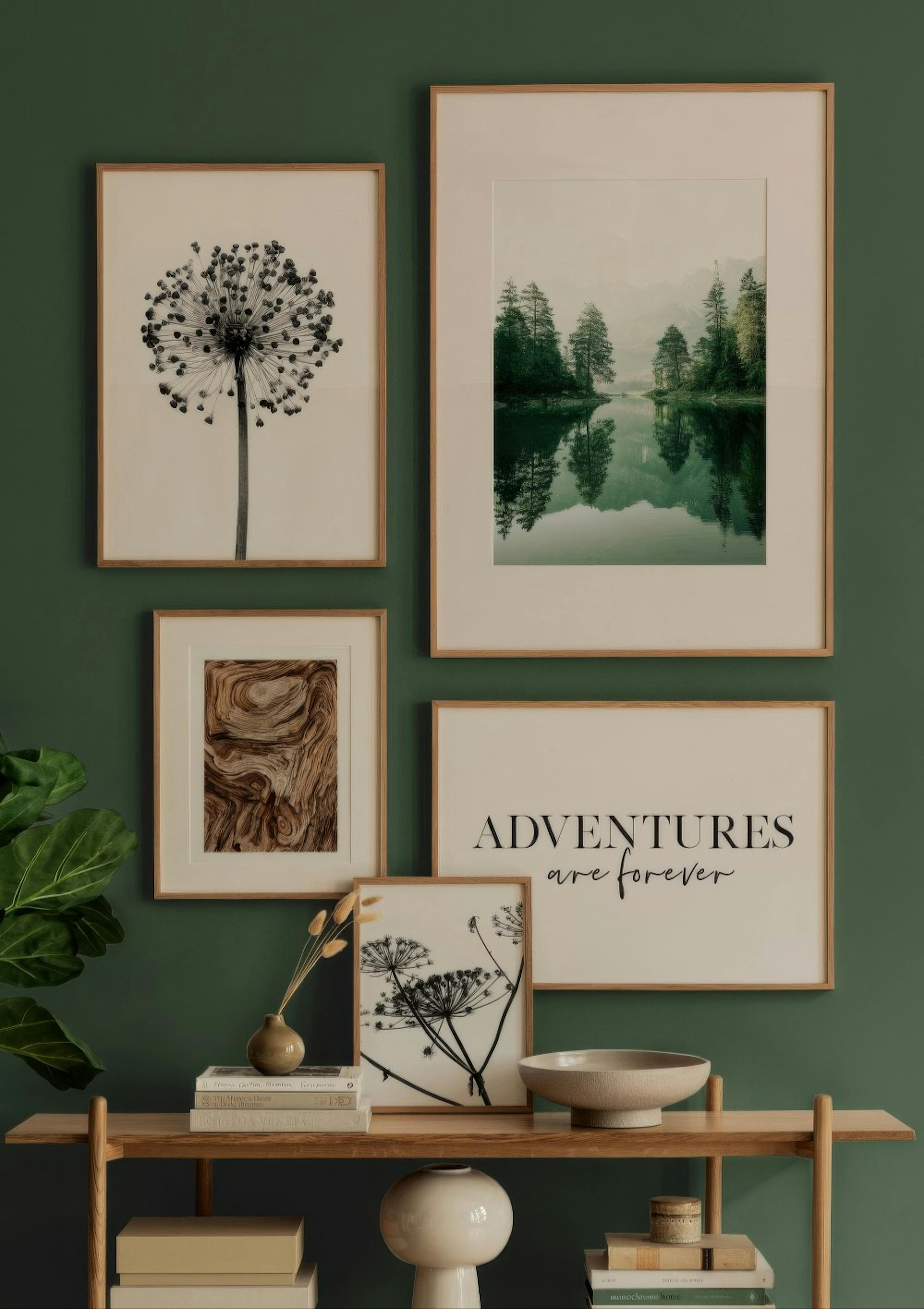 Foggy Forest Reflection Poster thumbnail