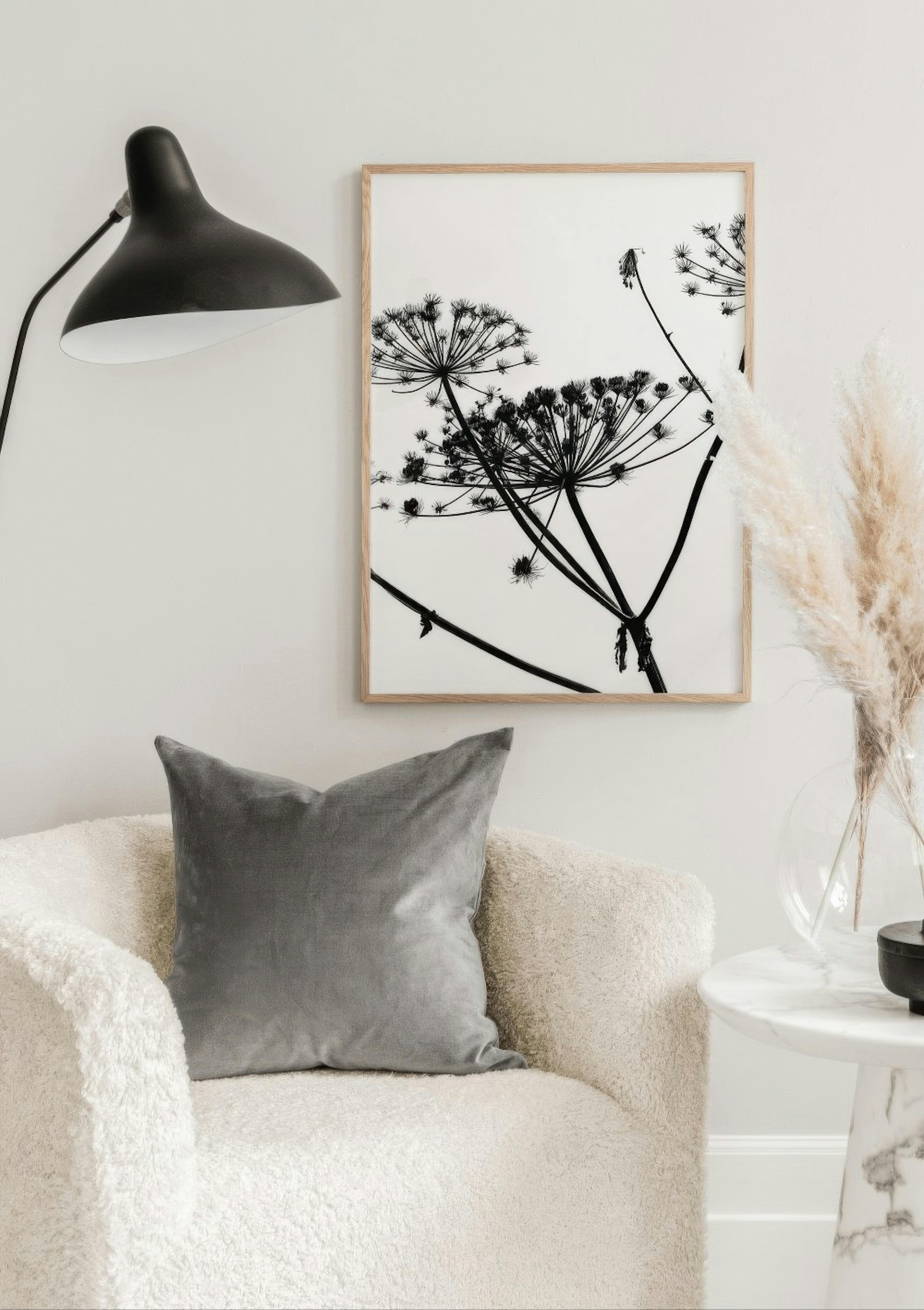Dried Flower Silhouette Poster thumbnail