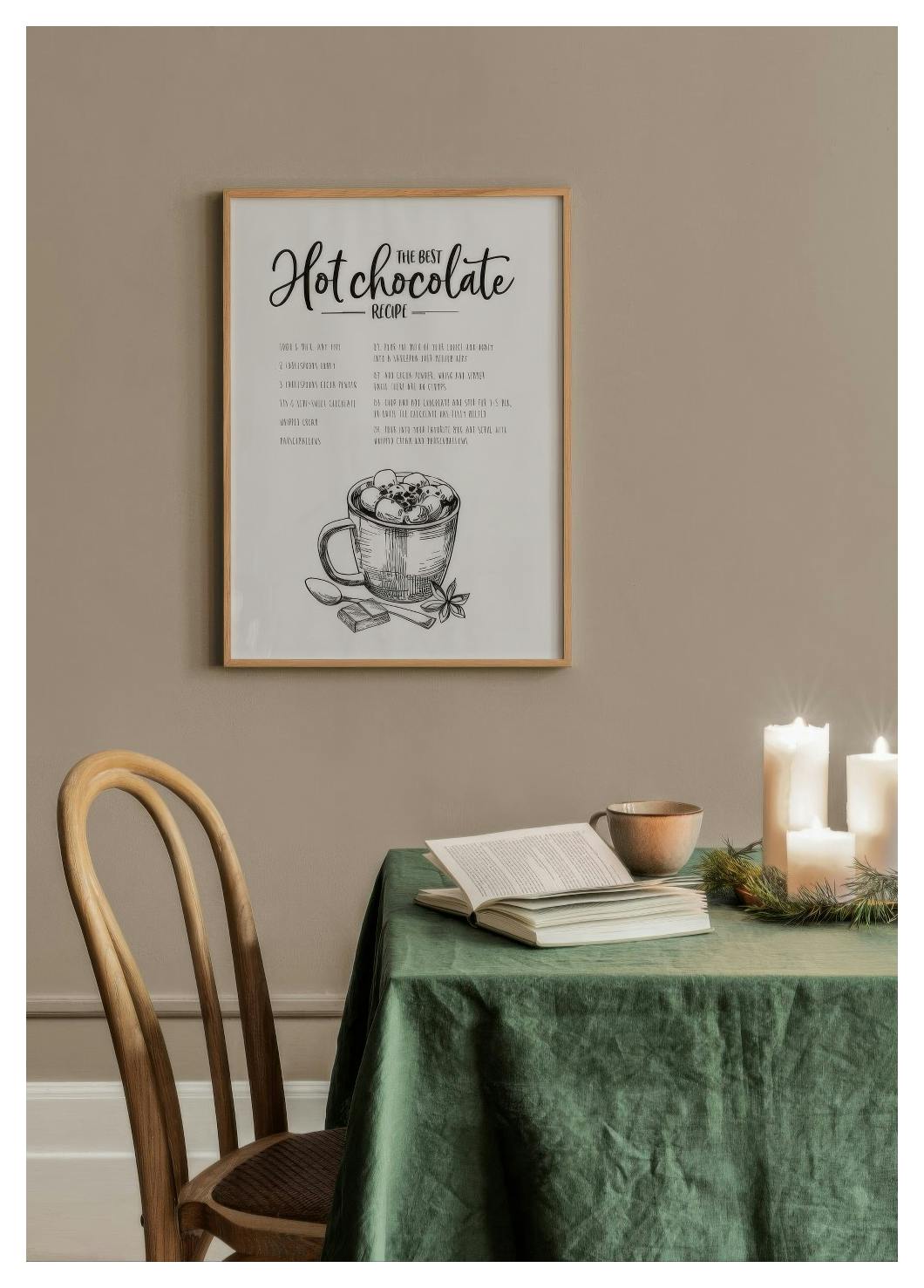Hot Chocolate Recipe Poster (13x18 cm) - Poster Store