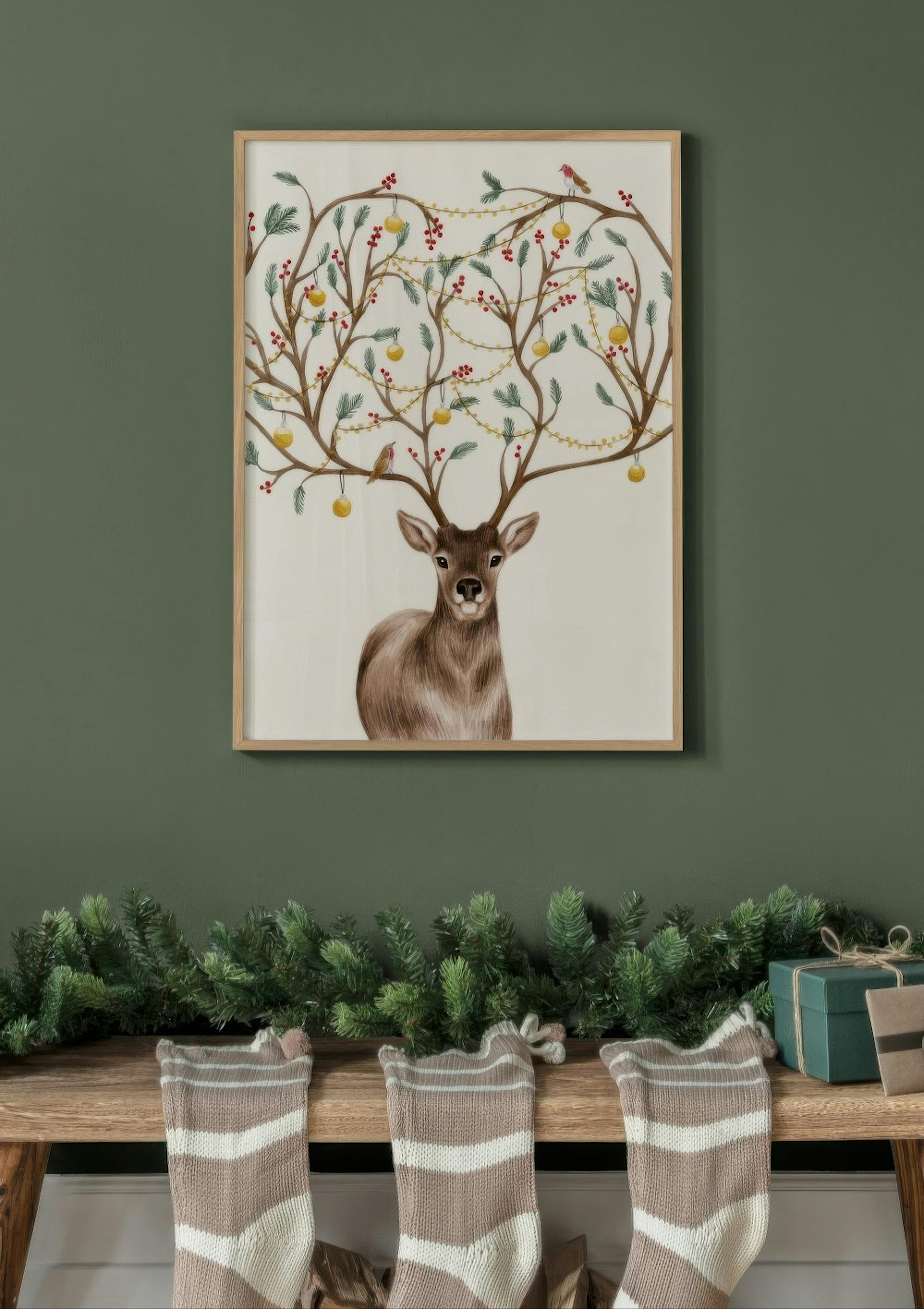 Geschmückter Hirsch Poster thumbnail
