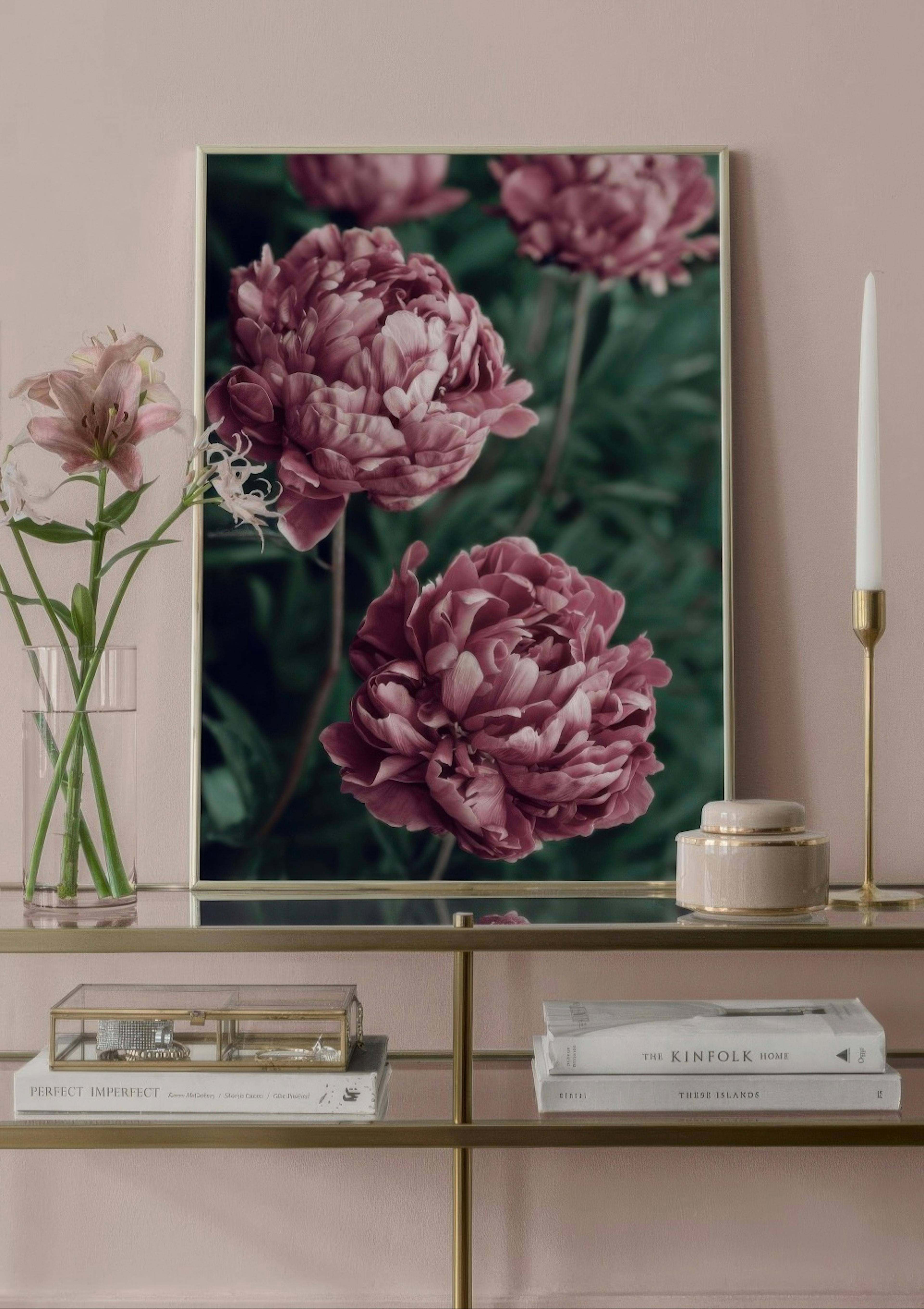 Pink Peonies in Bloom Poster thumbnail