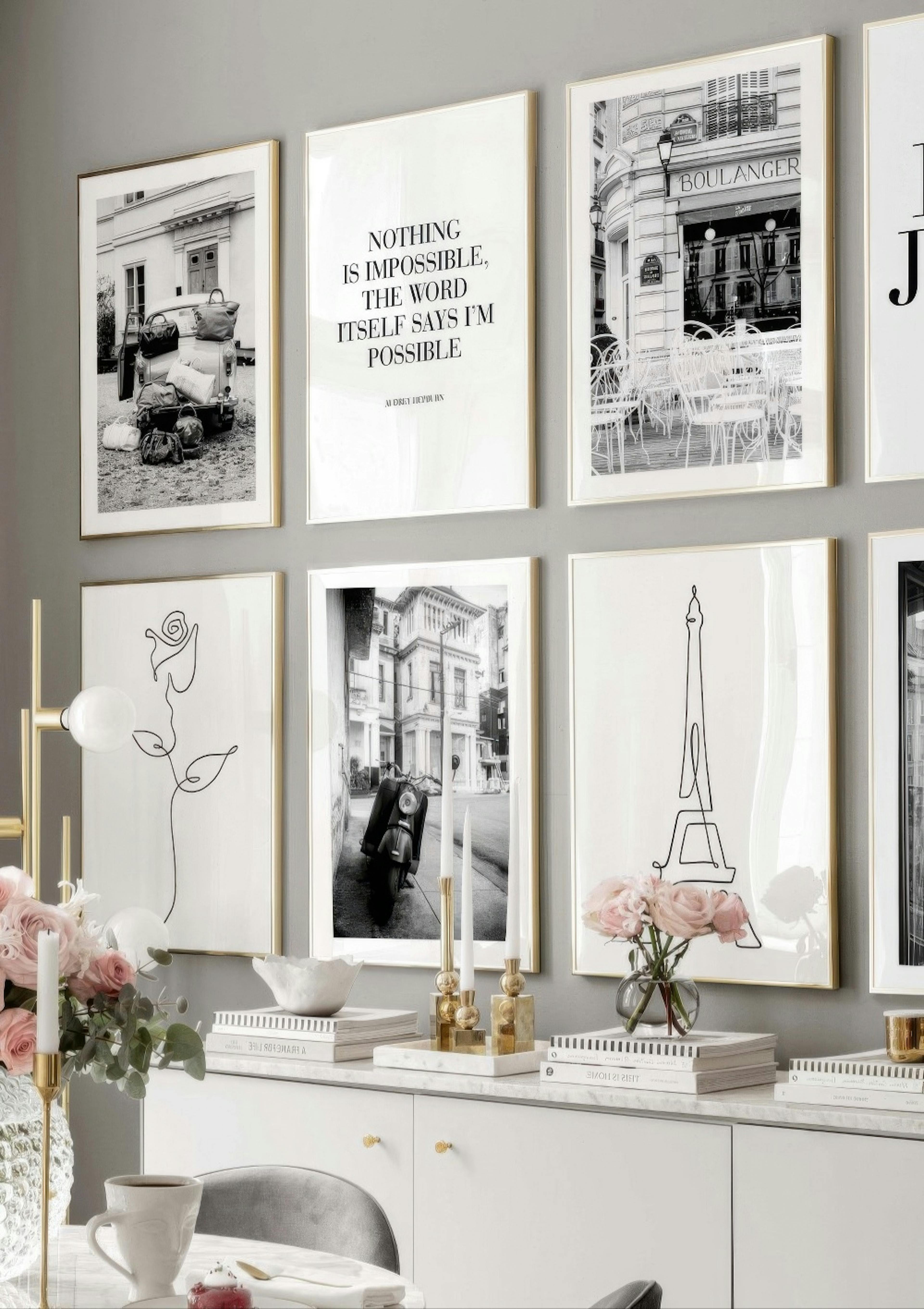 Tour Eiffel Line Art Poster thumbnail