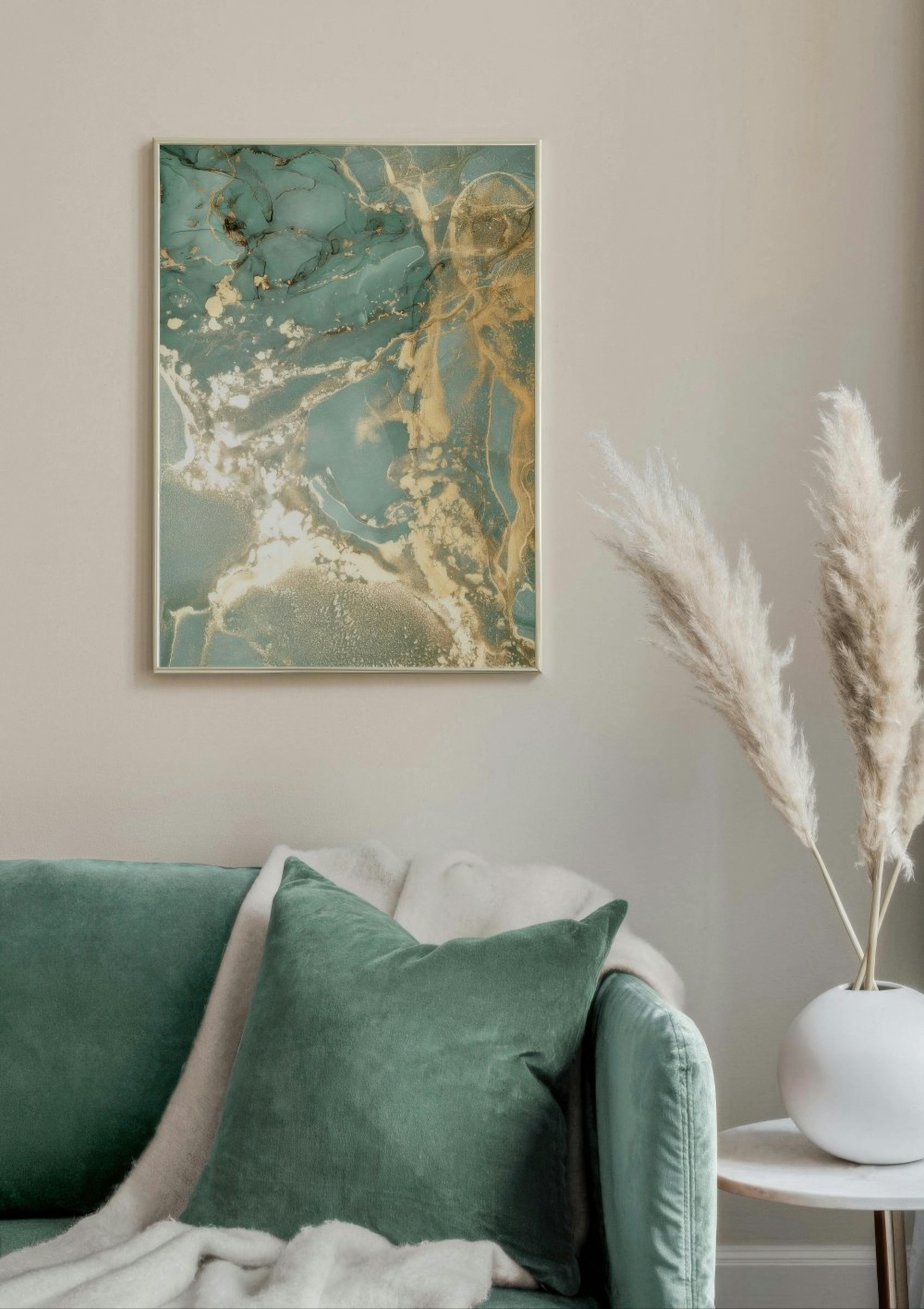 Abstract Green Marble No1 Poster thumbnail