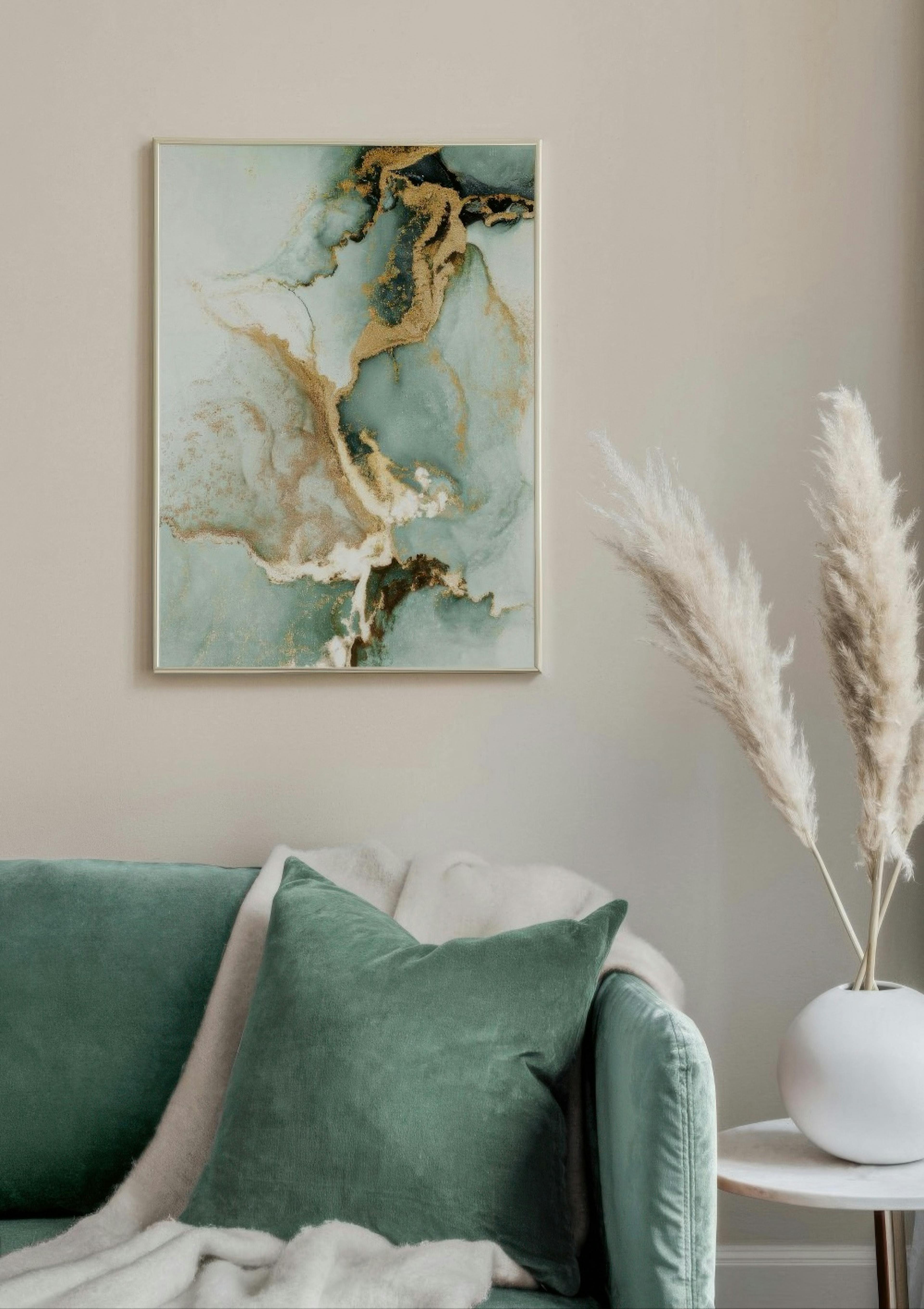 Abstract Green Marble No2 Poster thumbnail