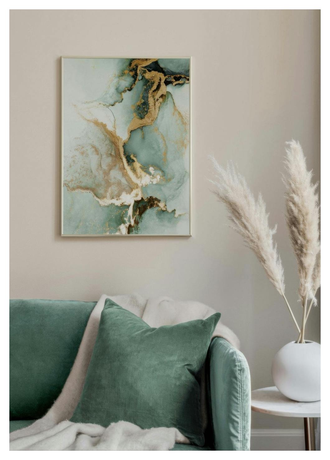 Abstract Green Marble No2 Poster (70x100 cm) - Poster Store
