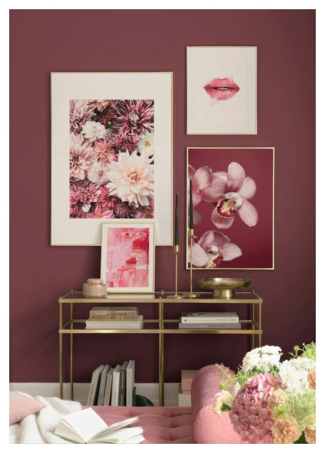 Flowers in Pink Poster (21x30 cm) - Poster Store