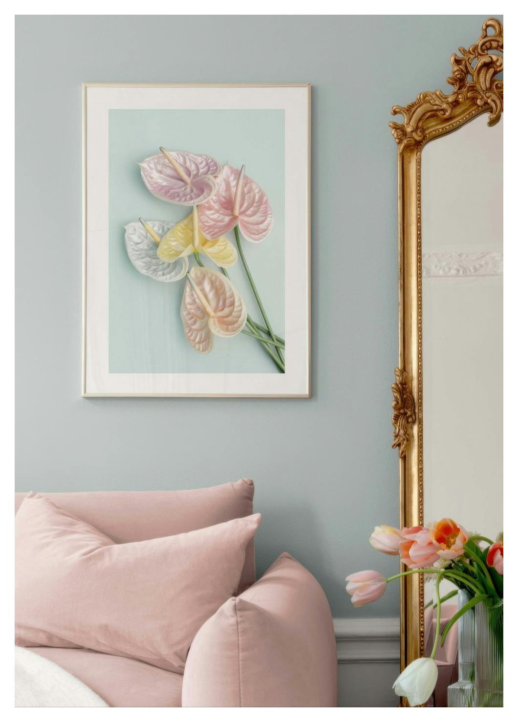 Shimmery Flowers Poster (30x40 cm) - Poster Store