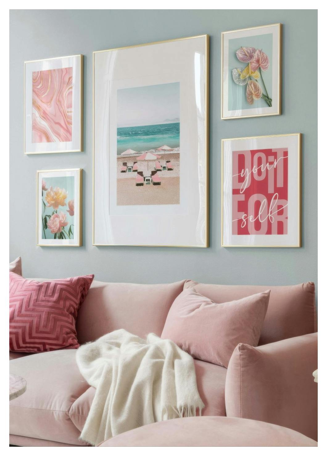 Pastel Flowers Poster (50x70 cm) - Poster Store
