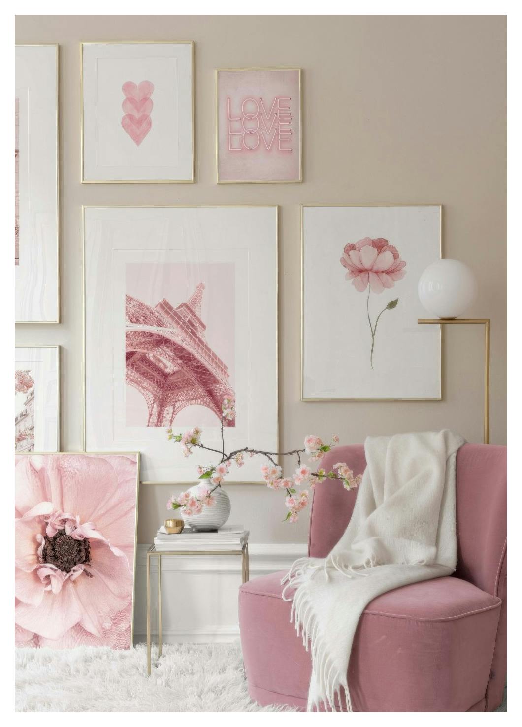 Watercolour Peony Poster (30x40 cm) - Poster Store